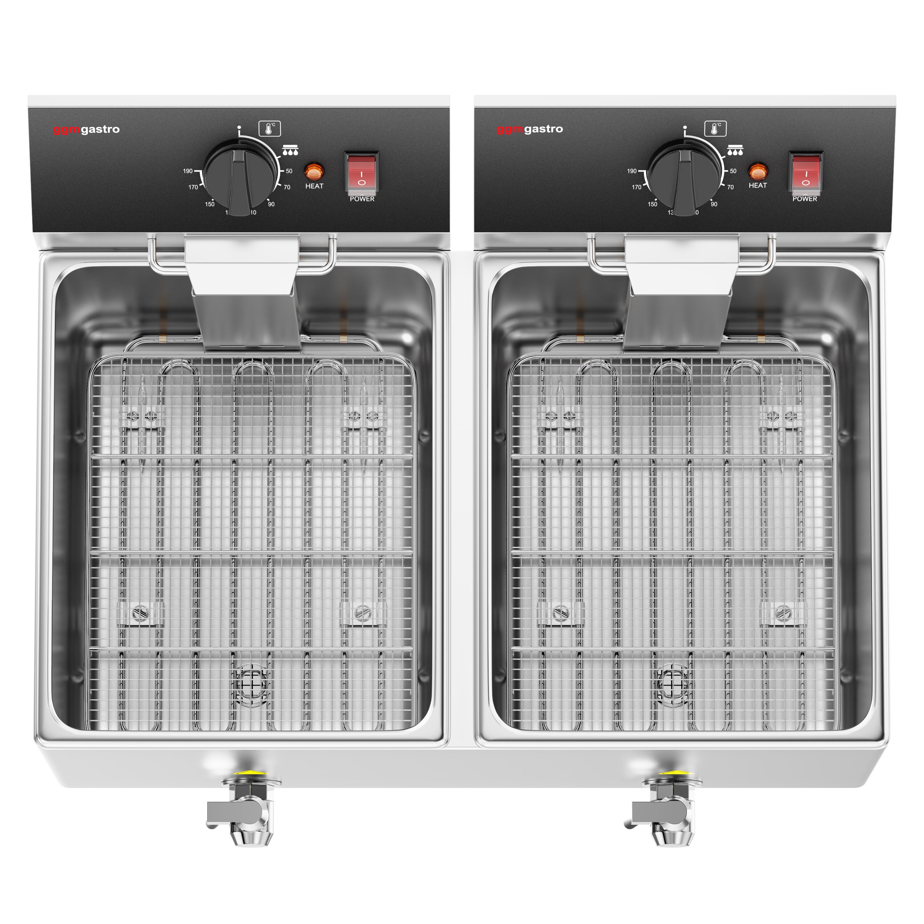 Fritüür 12 + 12 l, 6,5 kW