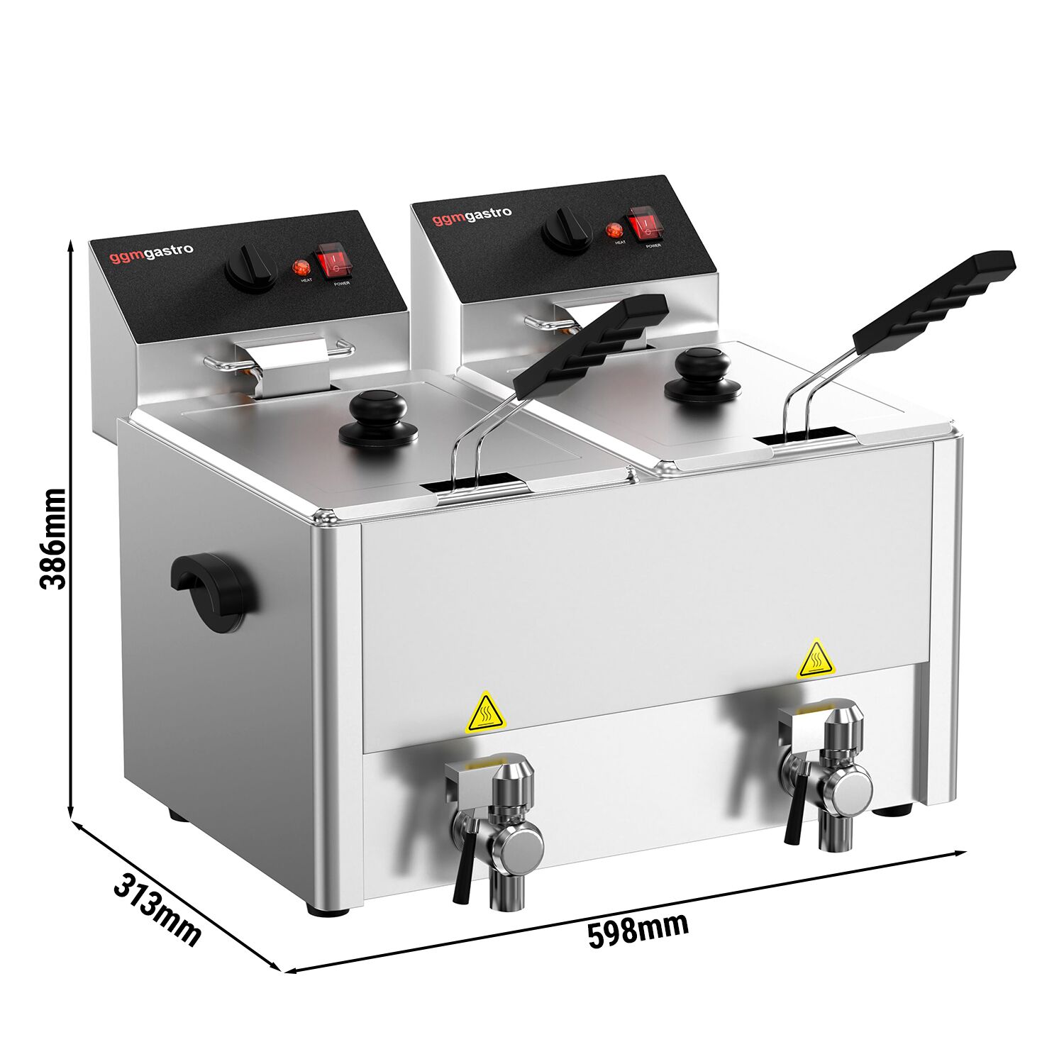 Fritüür 8 + 8 l, 6,5 kW