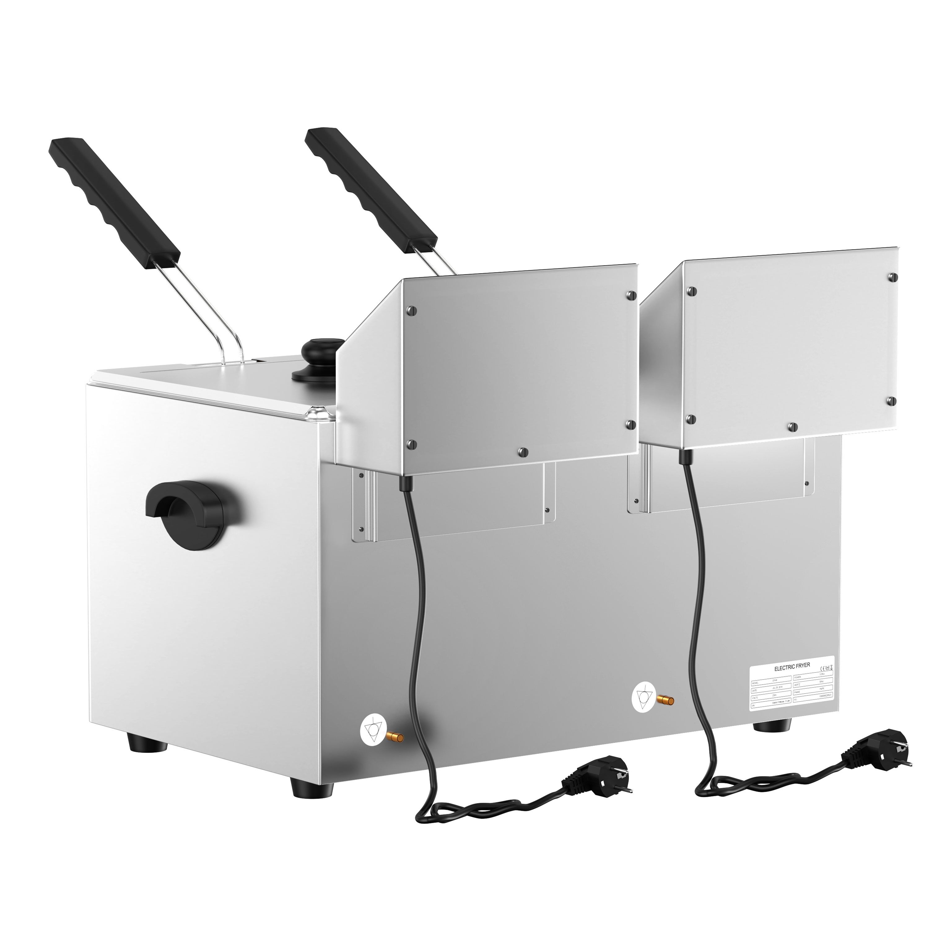Fritüür 8 + 8 l, 6,5 kW