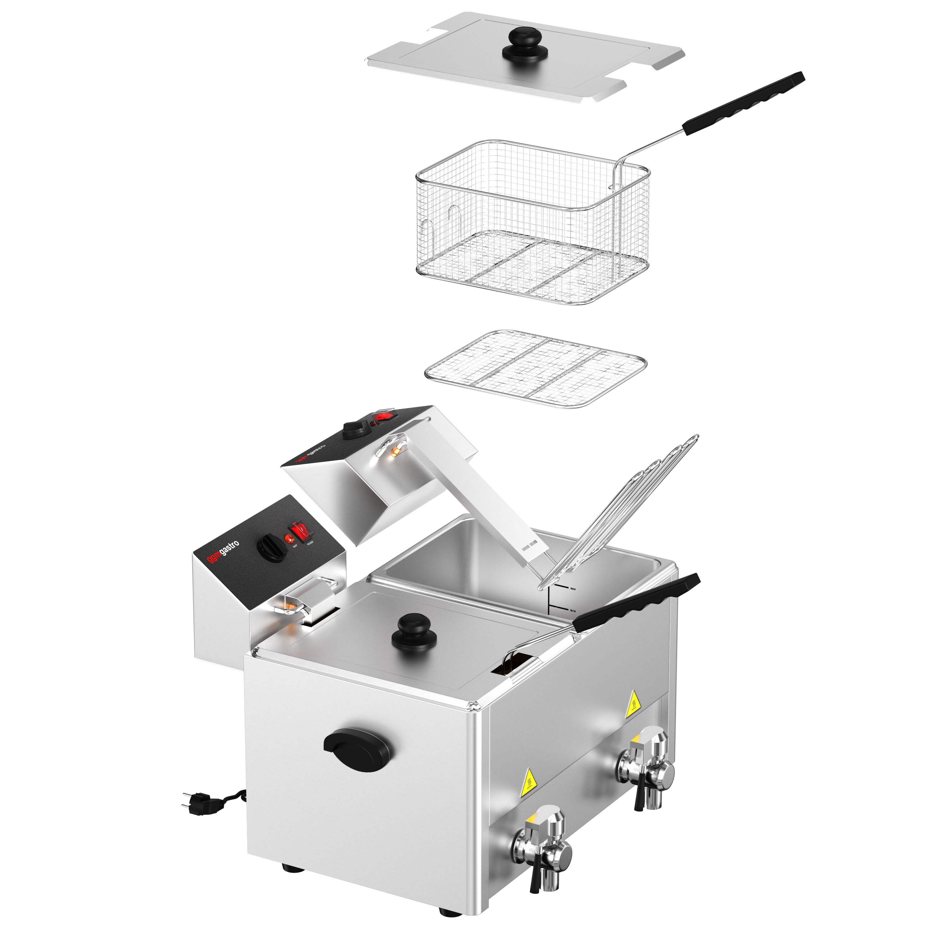 Fritüür 8 + 8 l, 6,5 kW