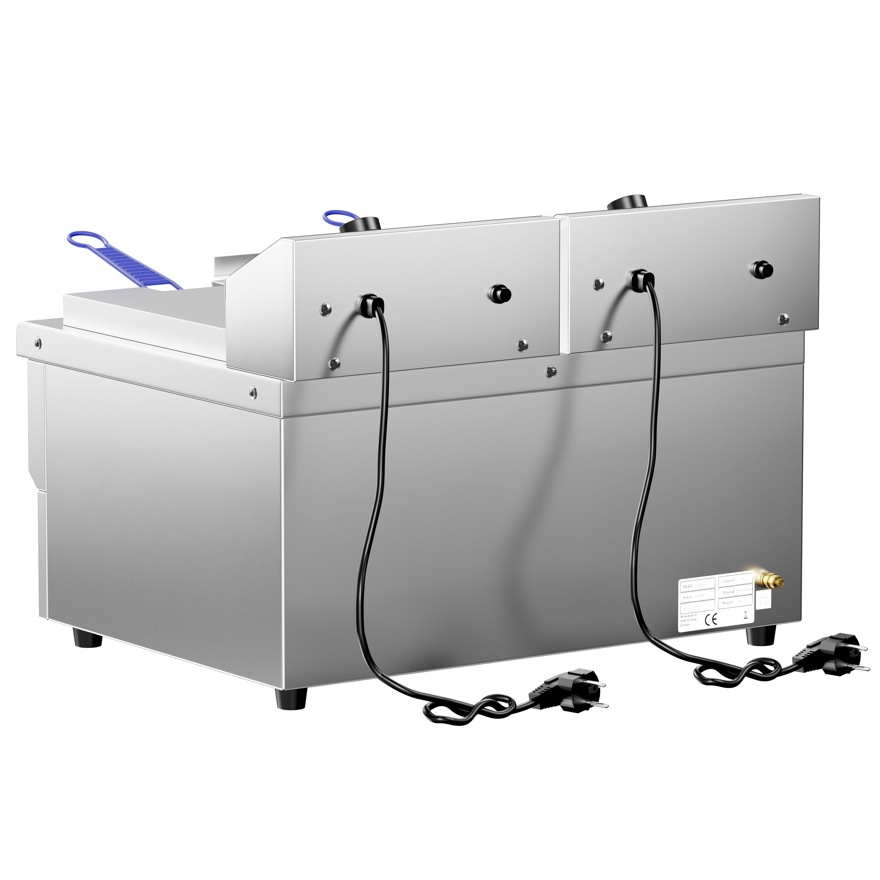 Fritüür 8 + 8 l, 6,5 kW