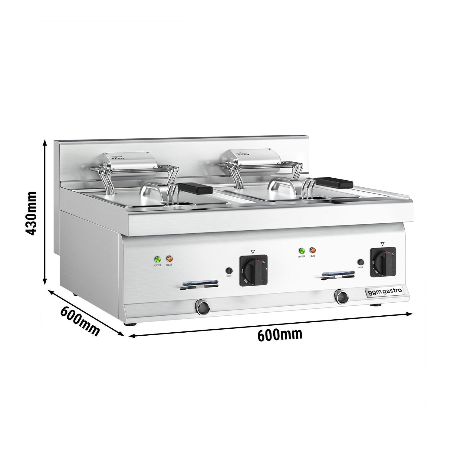 Fritüür 10 + 10 l, 18 kW