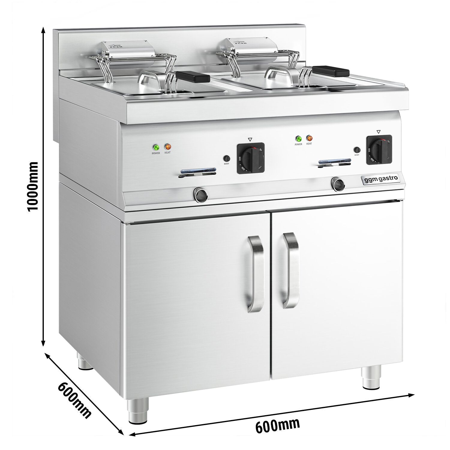 Fritüür 10 + 10 l, 18 kW alusega