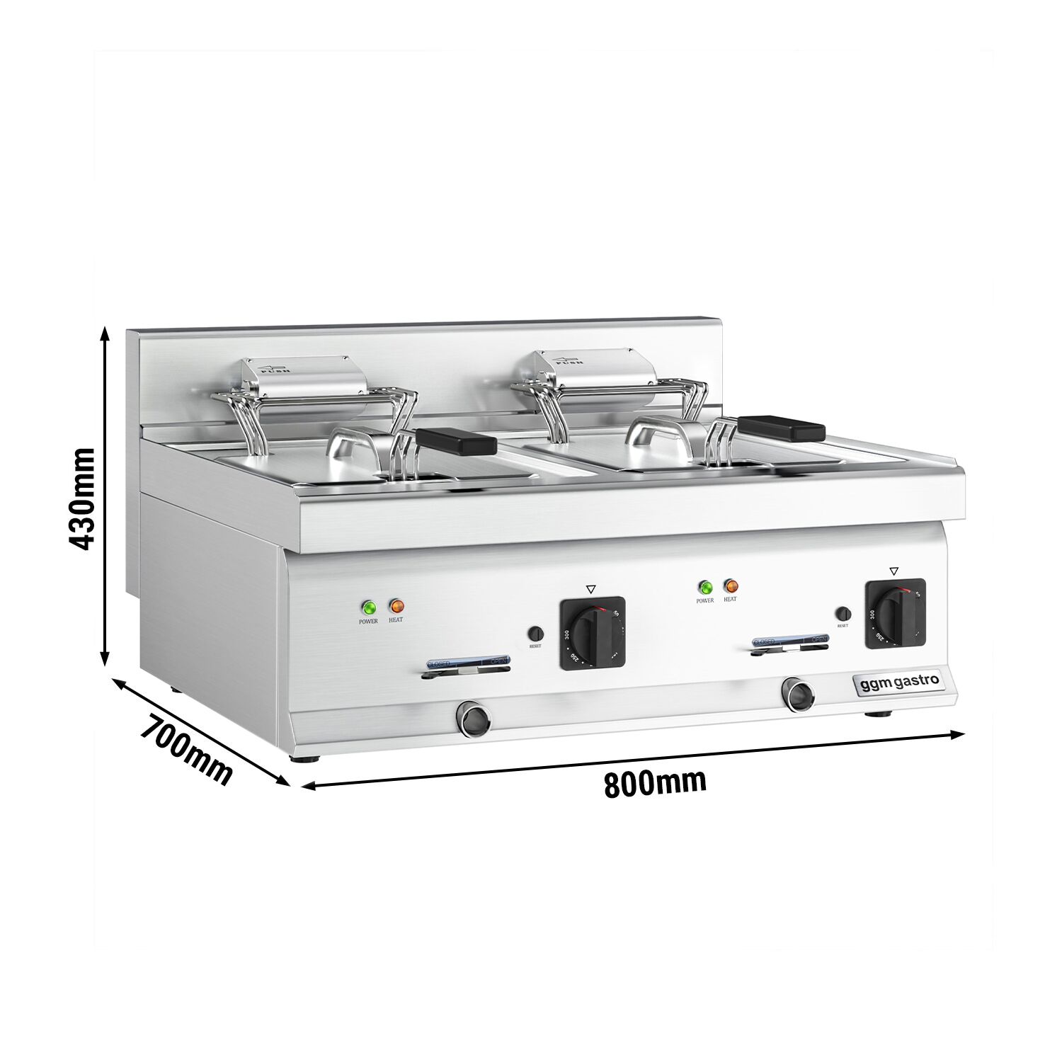 Fritüür 10 + 10 l, 18 kW