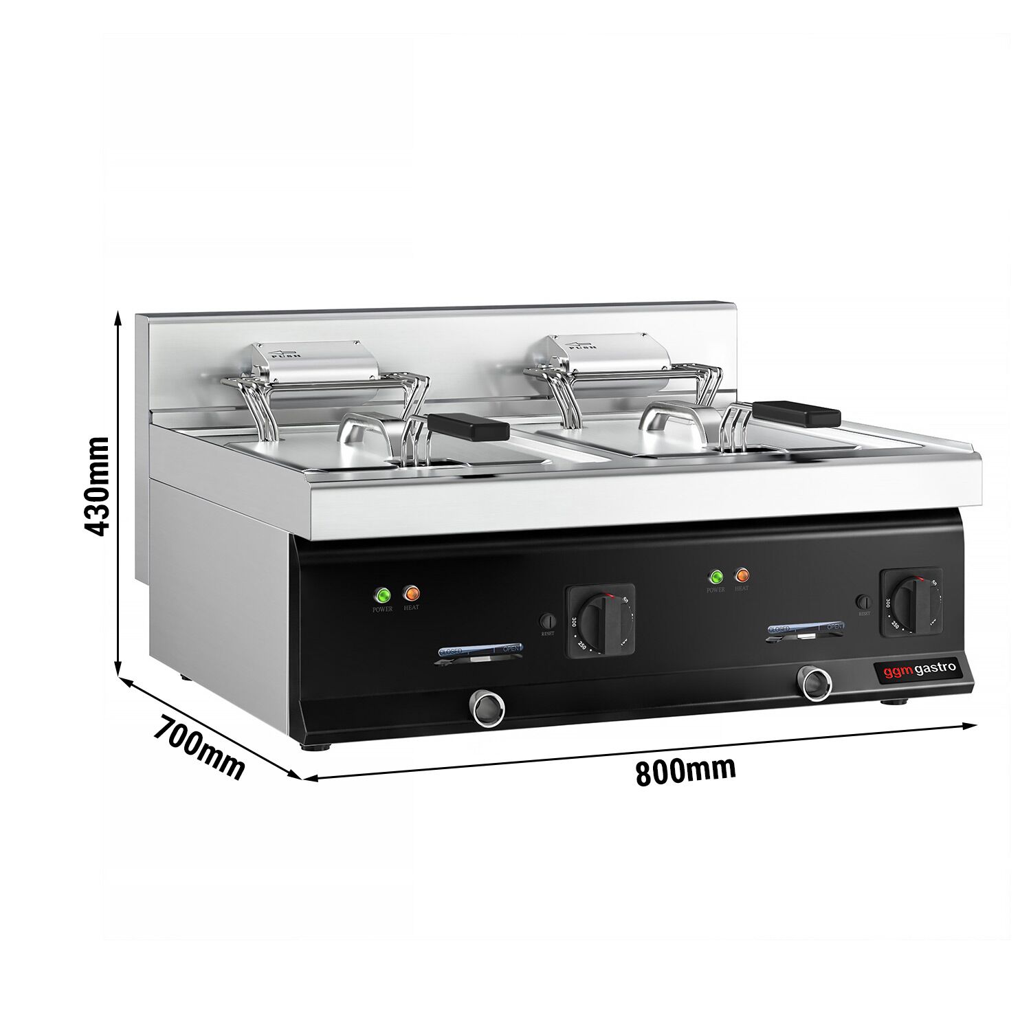 Fritüür 10 + 10 l, 16 kW