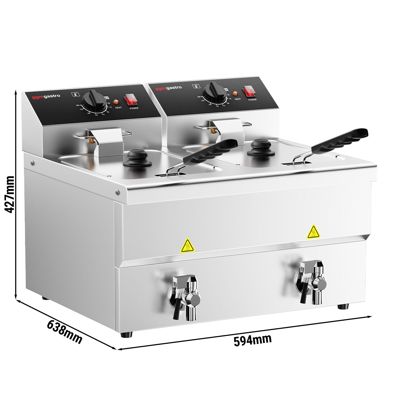 Fritüür 8 + 8 l, 6,5 kW