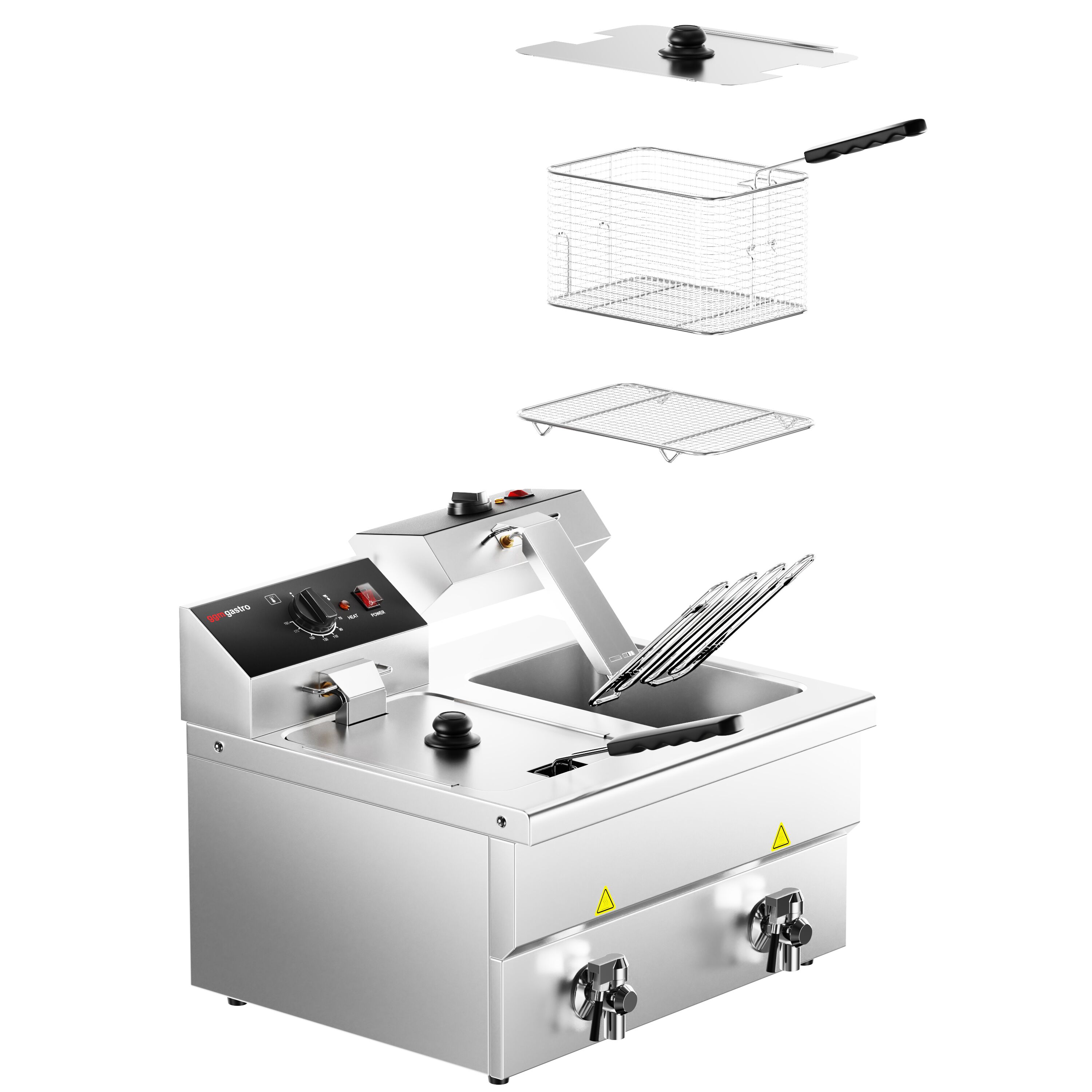 Fritüür 8 + 8 l, 6,5 kW