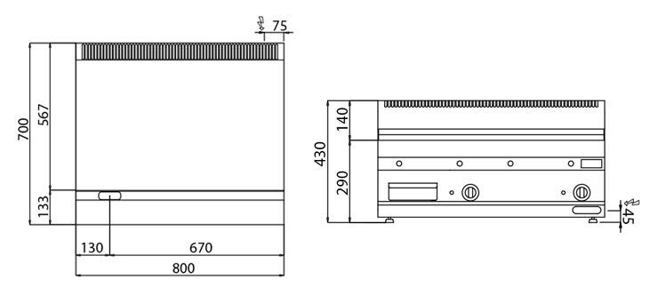 Elektriline grillplaat, sile