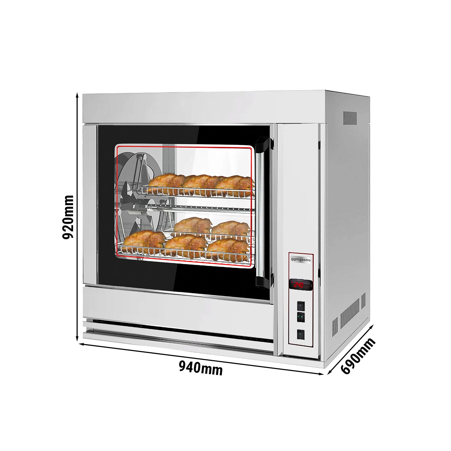 Korv-rotisserie ahi, 4 korvi