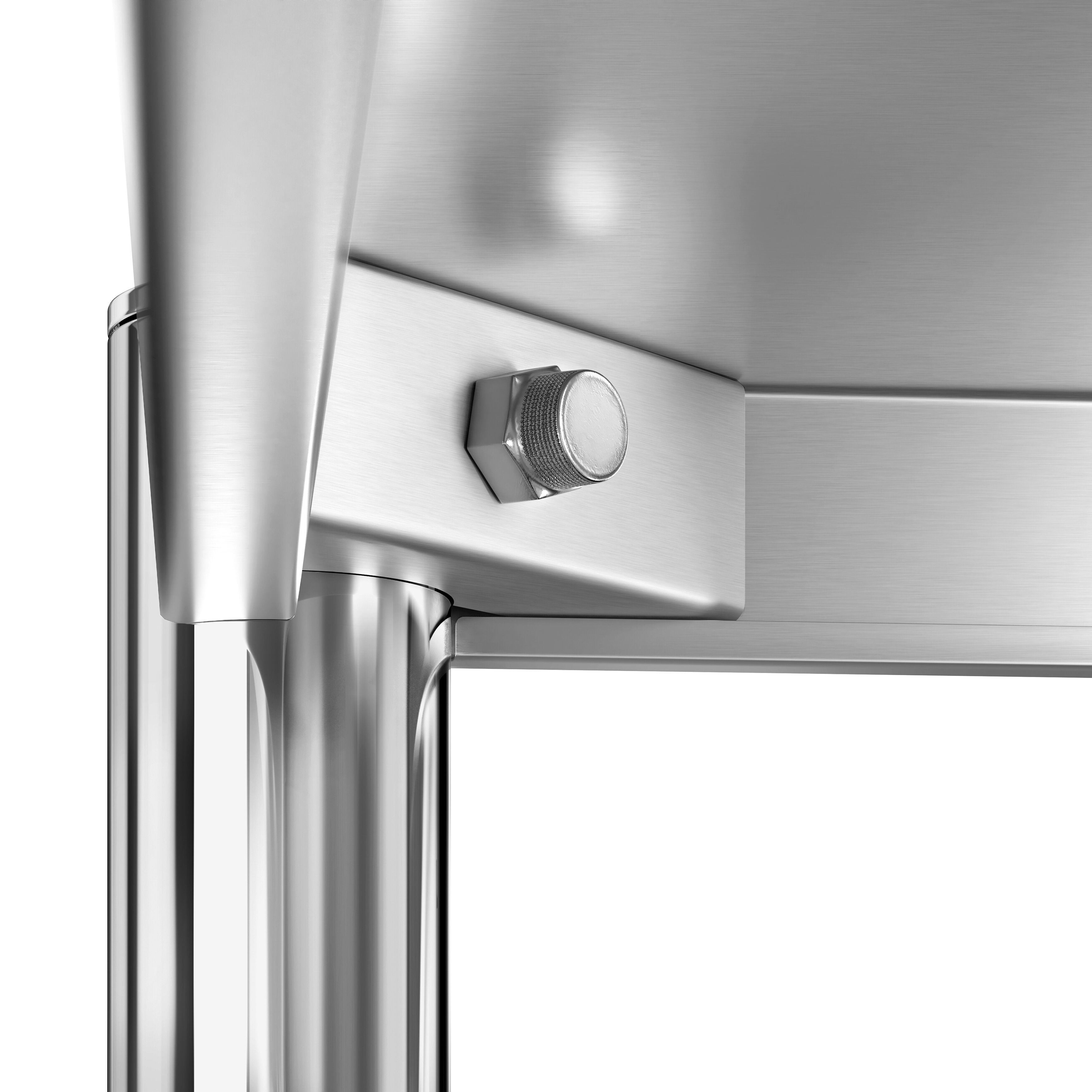 Roostevaba riiul 2000×500mm, 4 riiulit