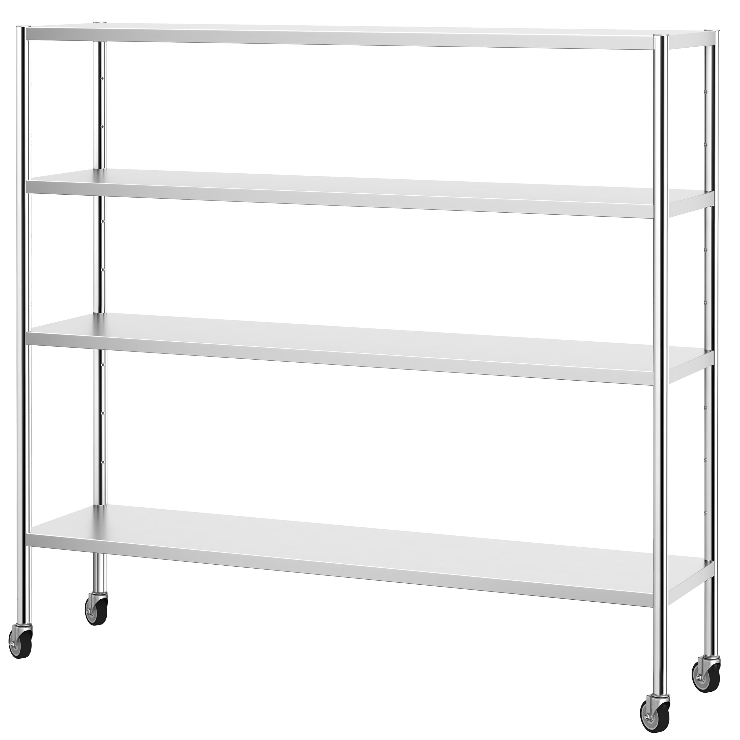 Roostevaba riiul 2000×500mm, 4 riiulit