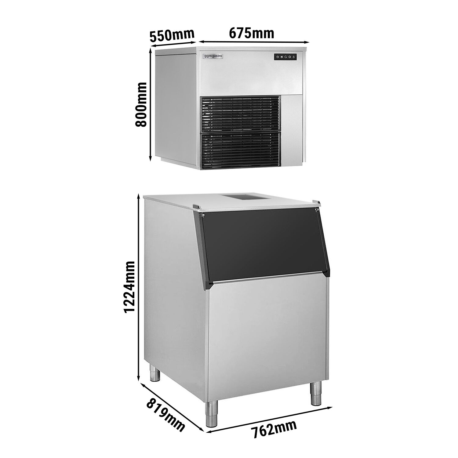 Moodul-helbejäämasin 550kg/24h, mahutiga