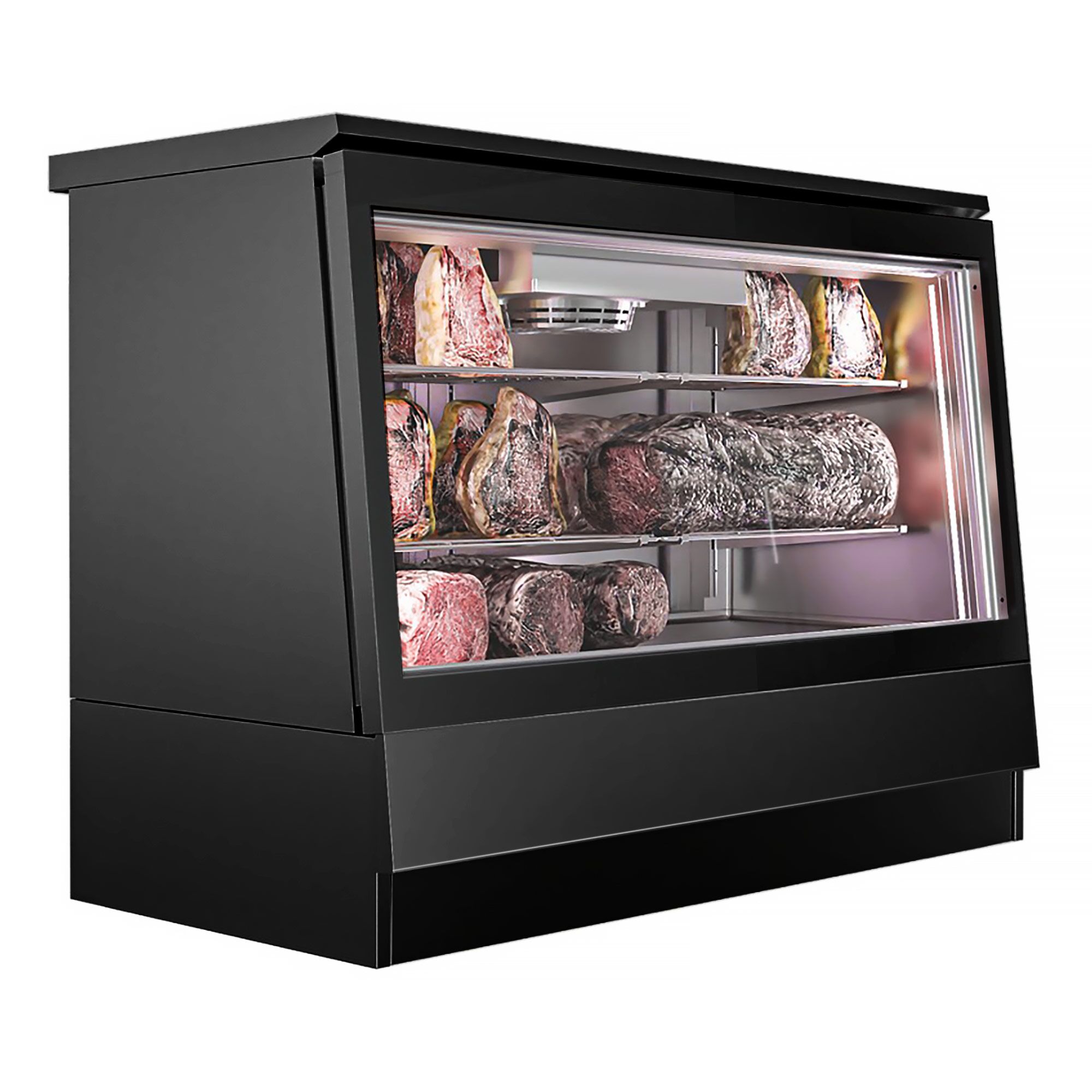 Dry Age külmvitriin 1384×740mm, 2 klaasust, must