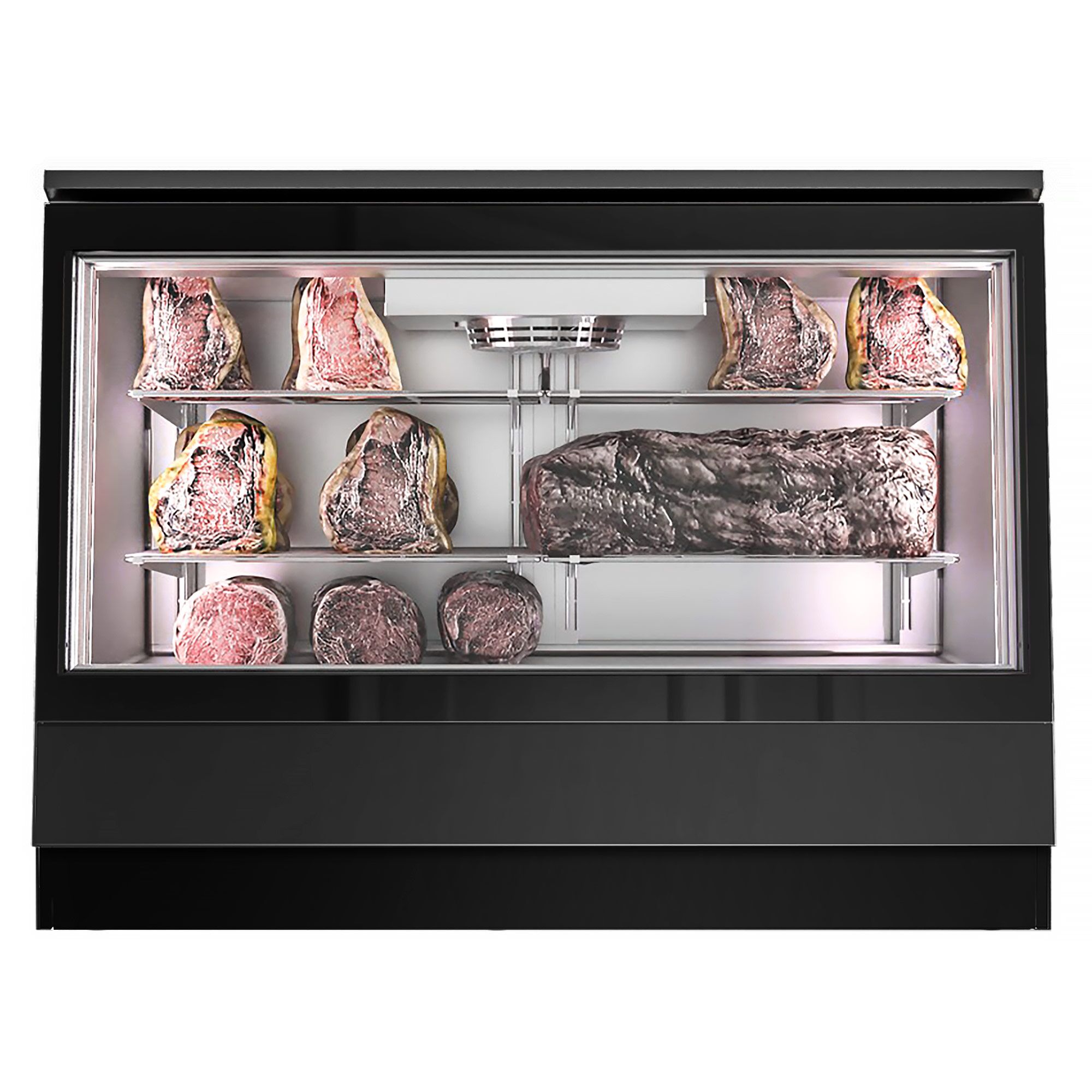 Dry Age külmvitriin 1384×740mm, 2 klaasust, must