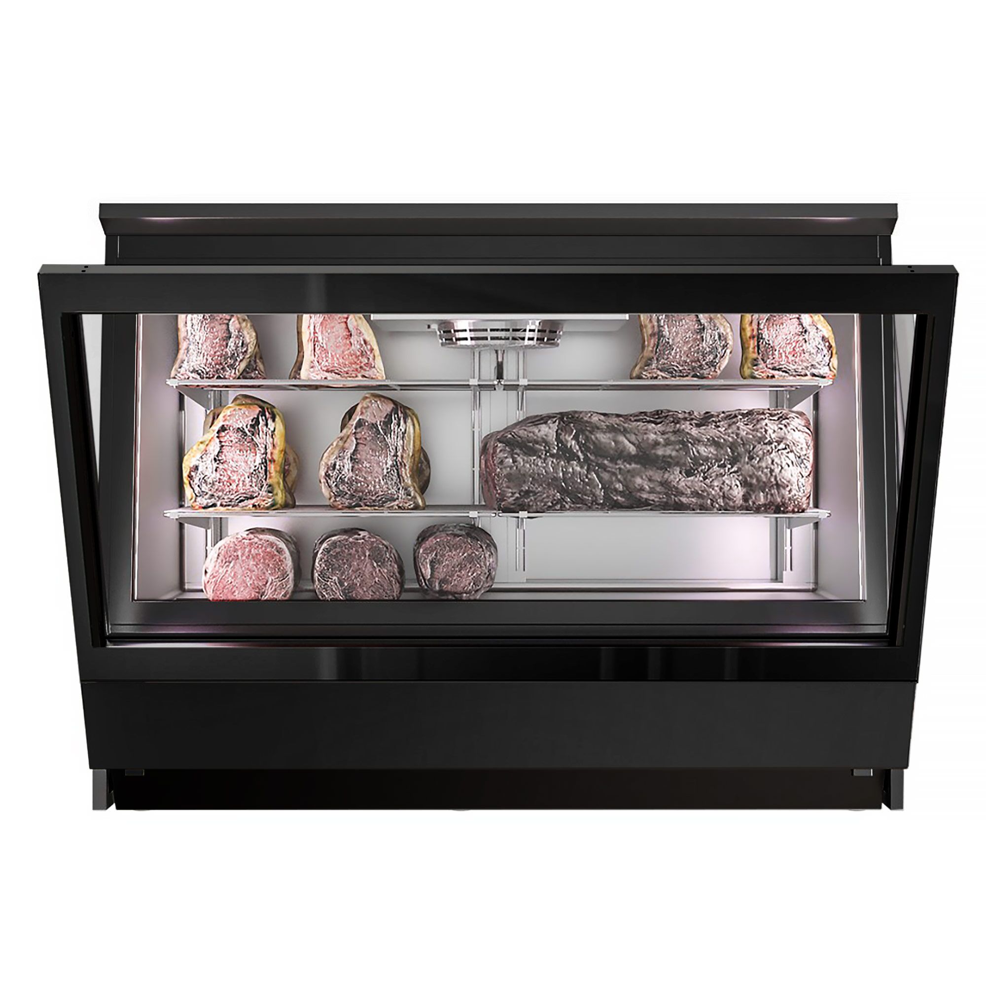 Dry Age külmvitriin 1384×740mm, 2 klaasust, must
