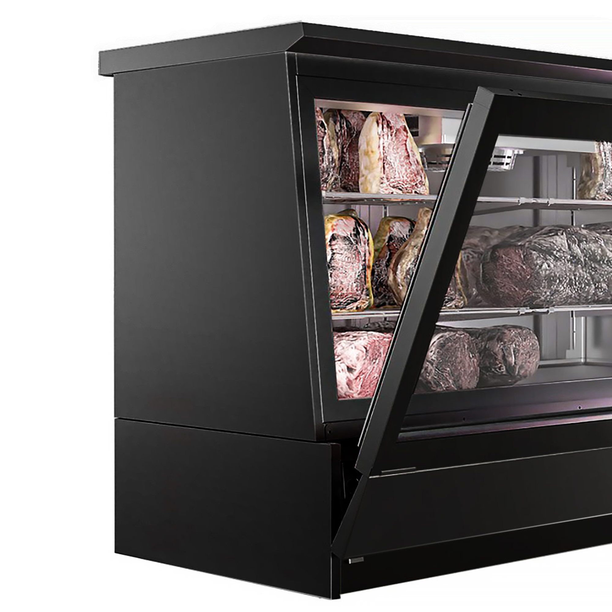 Dry Age külmvitriin 2011×740mm, 2 klaasust, must