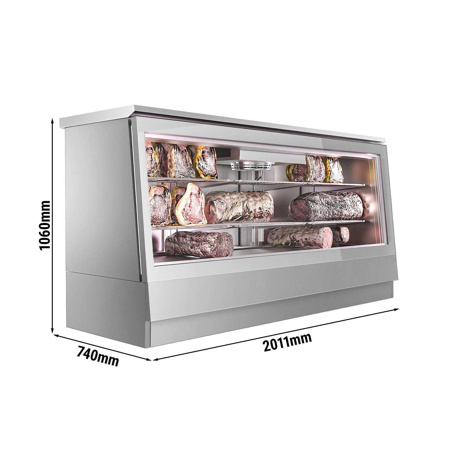 Dry Age külmvitriin 2011×740mm, 2 klaasust