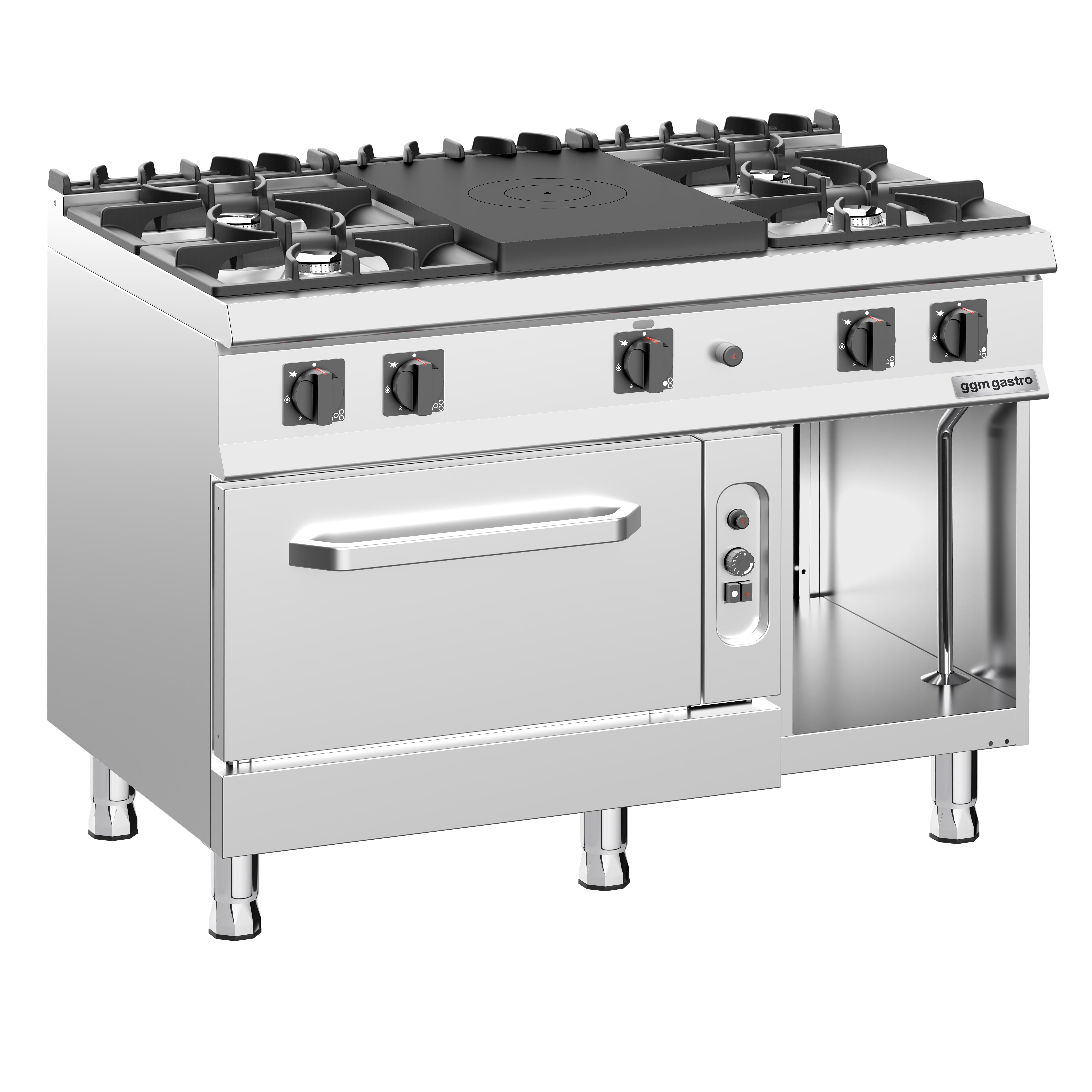 Gaasipliit ahjuga 5-põletiga 39,5kW