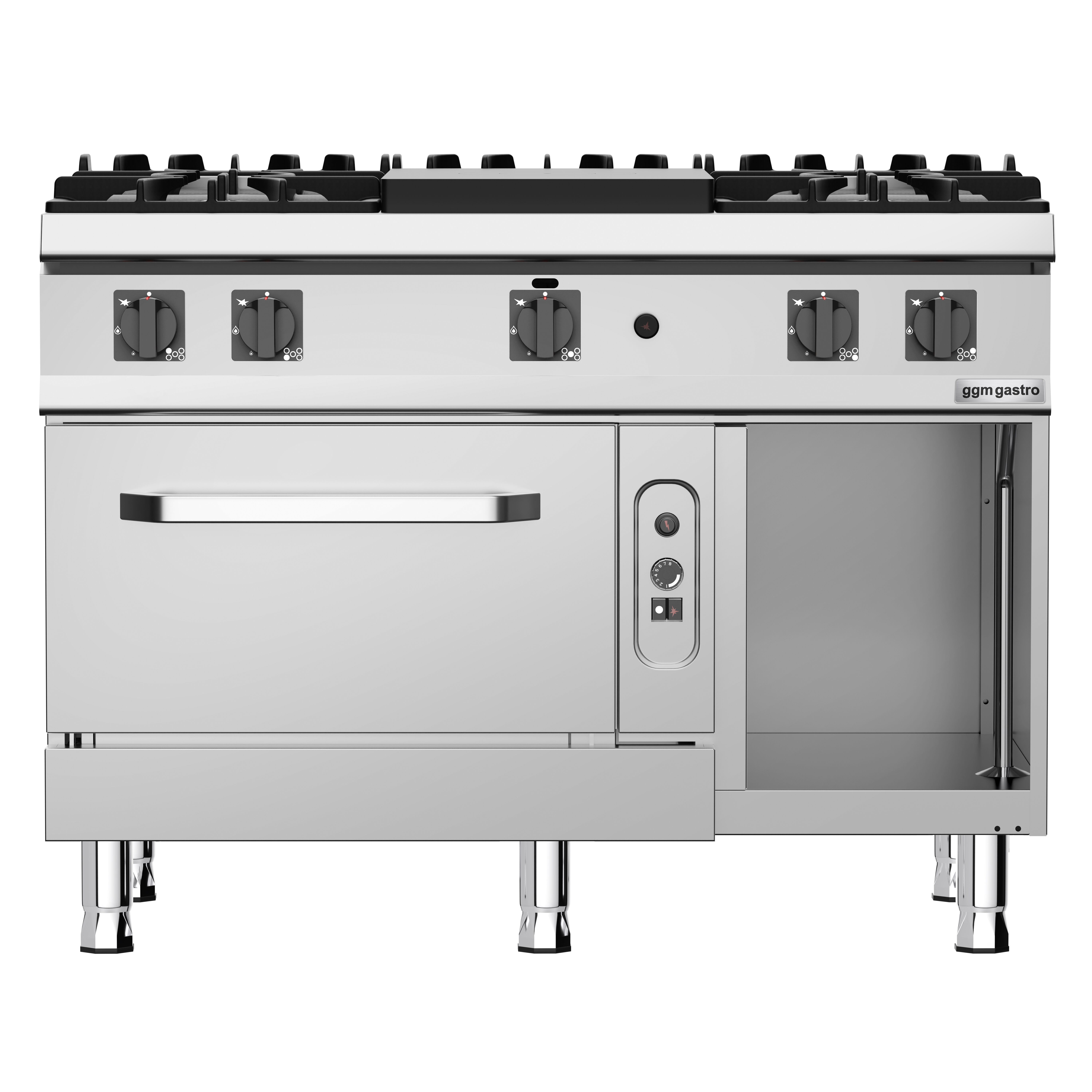Gaasipliit ahjuga 5-põletiga 39,5kW