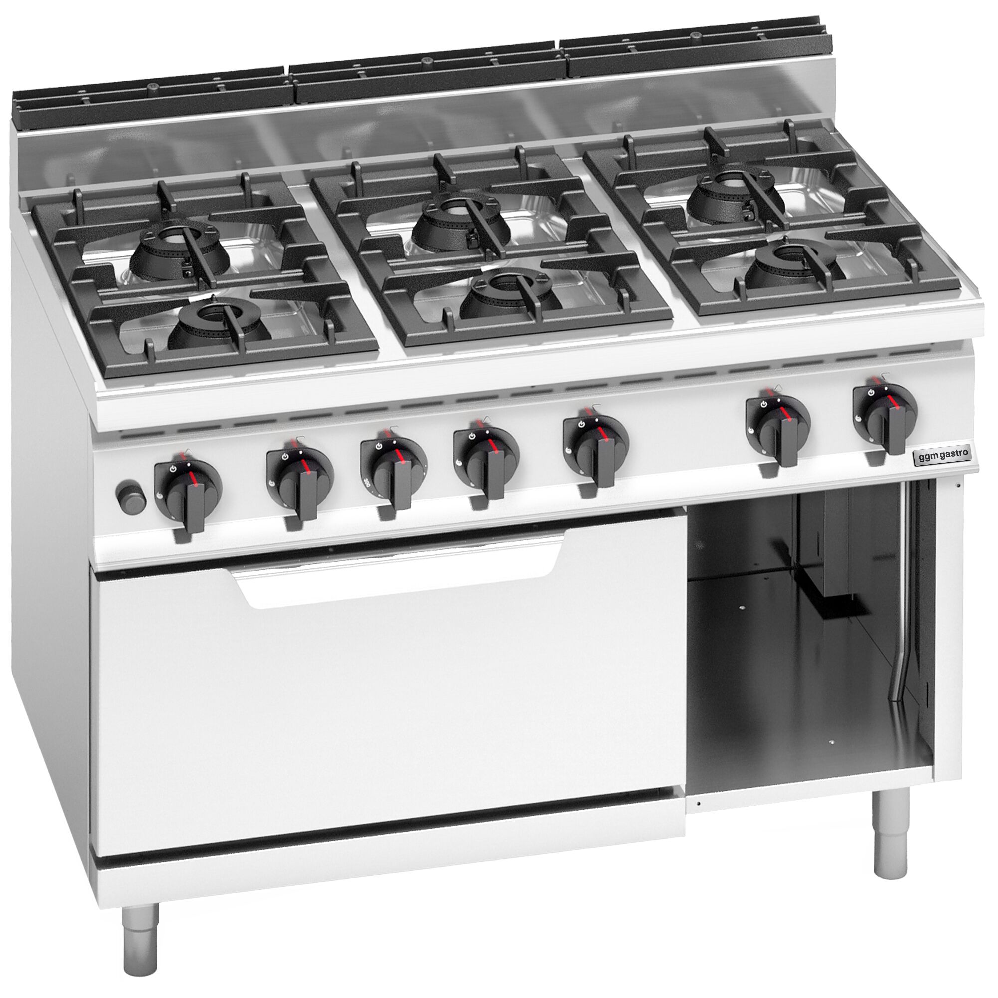 Gaasipliit ahjuga 6-põletiga 42kW