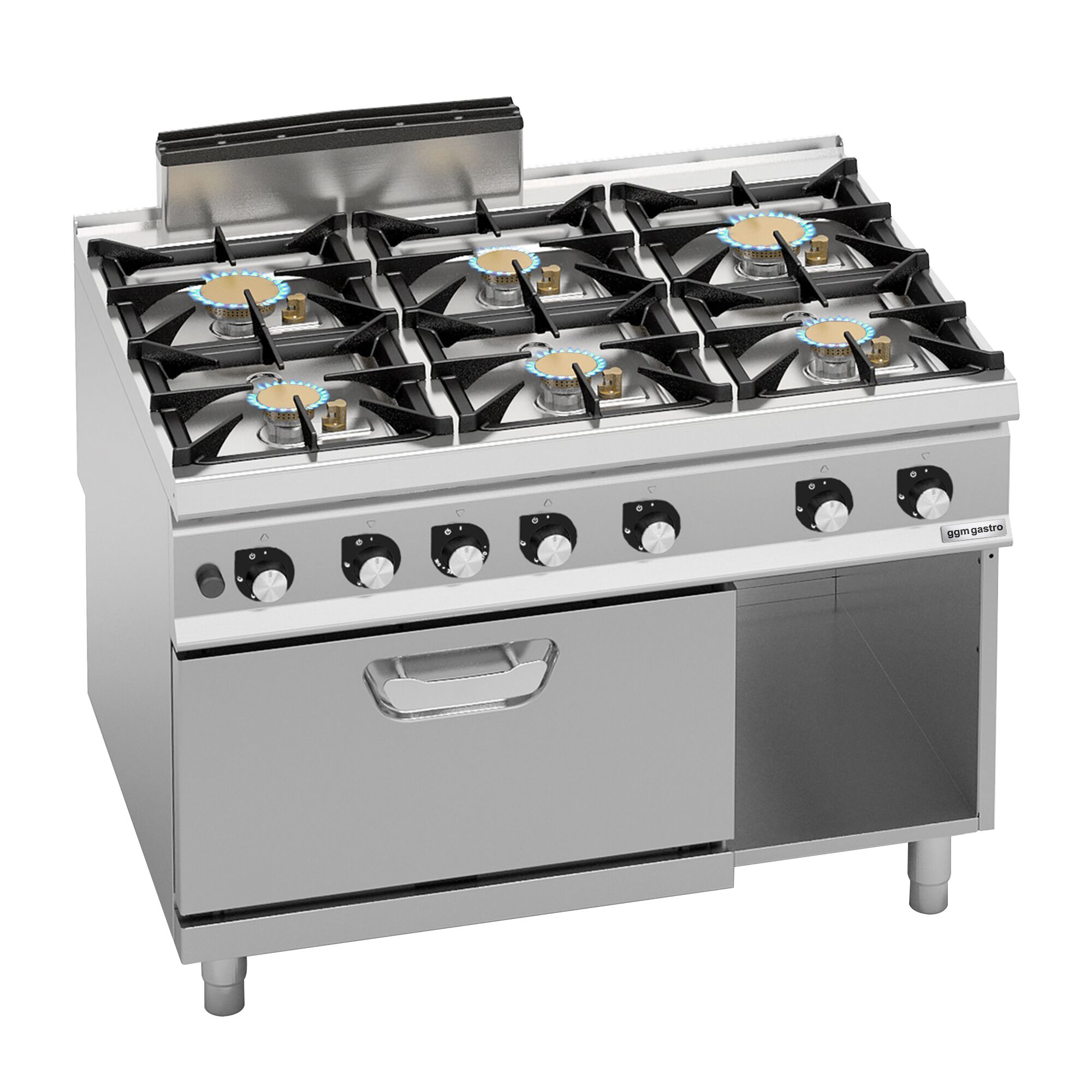 Gaasipliit ahjuga 6-põletiga 67,8kW