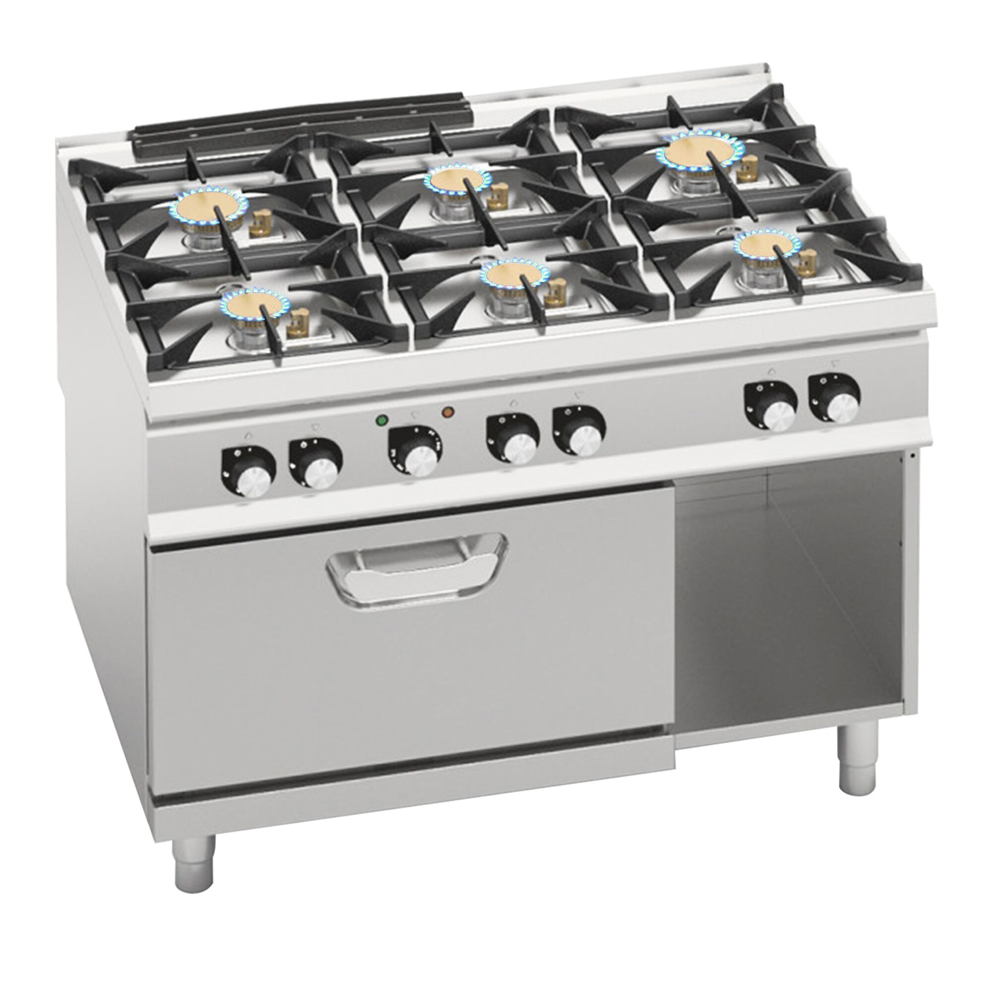 Gaasipliit ahjuga 6-põletiga 48,7kW
