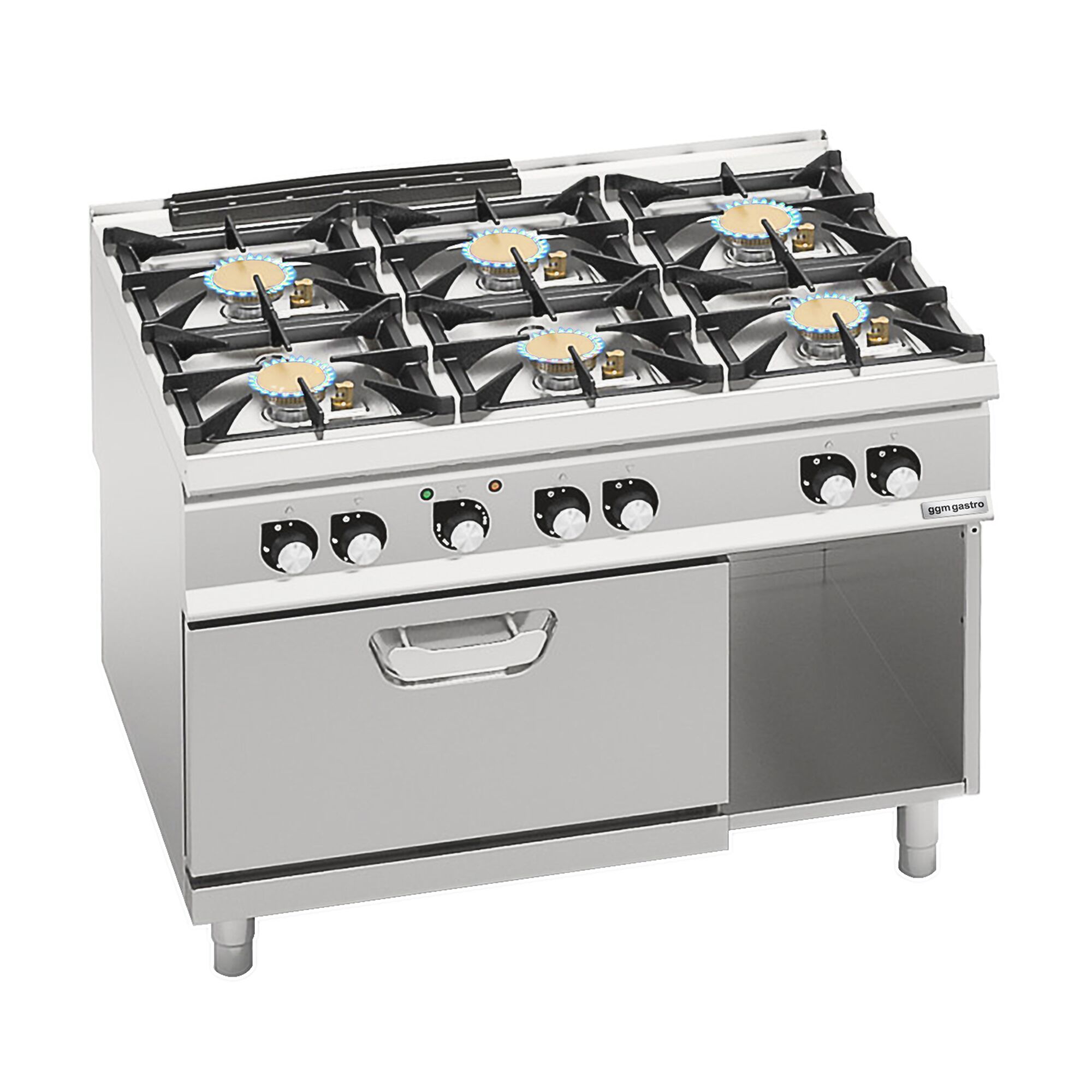 Gaasipliit ahjuga 6-põletiga 64,7kW
