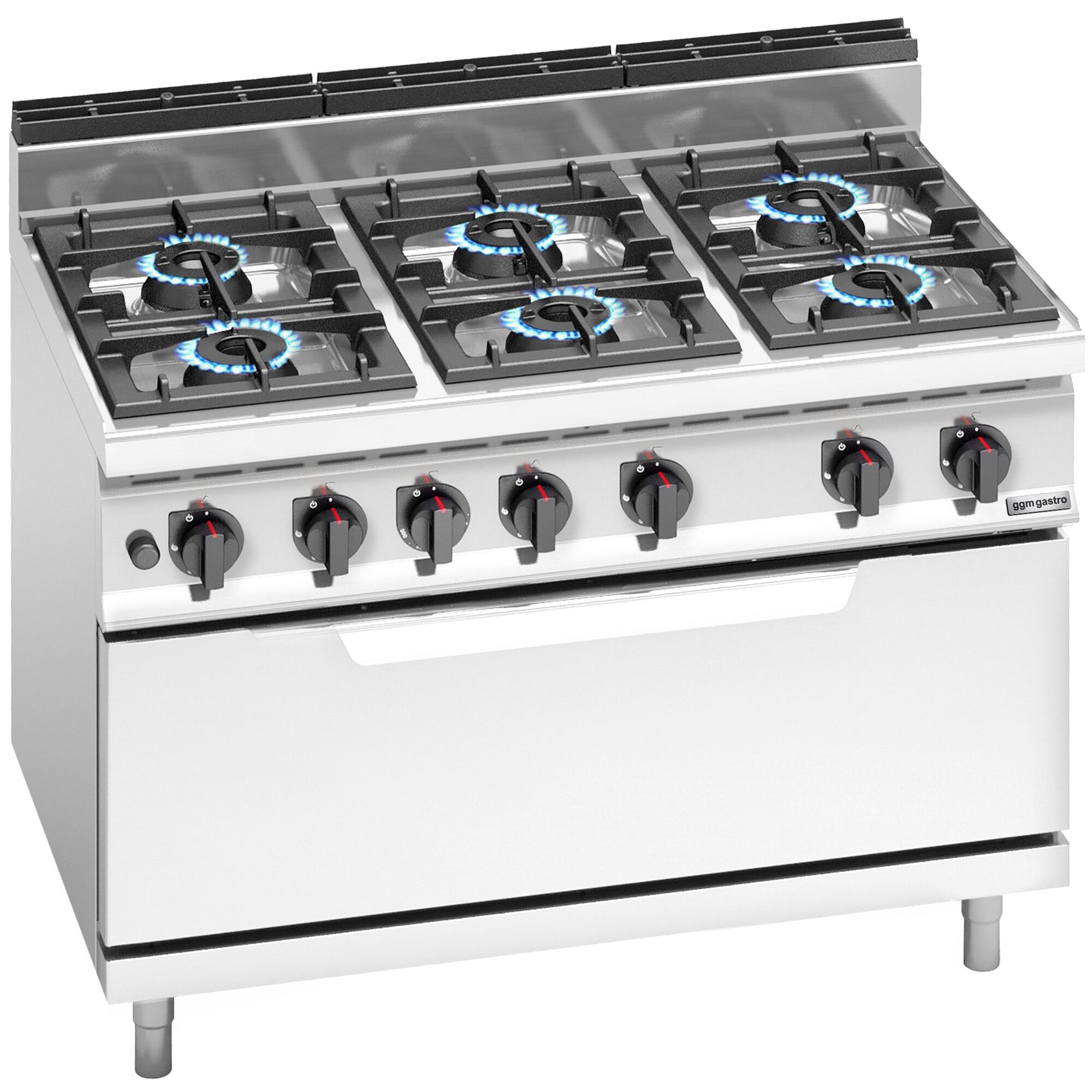 Gaasipliit ahjuga 6-põletiga 54kW