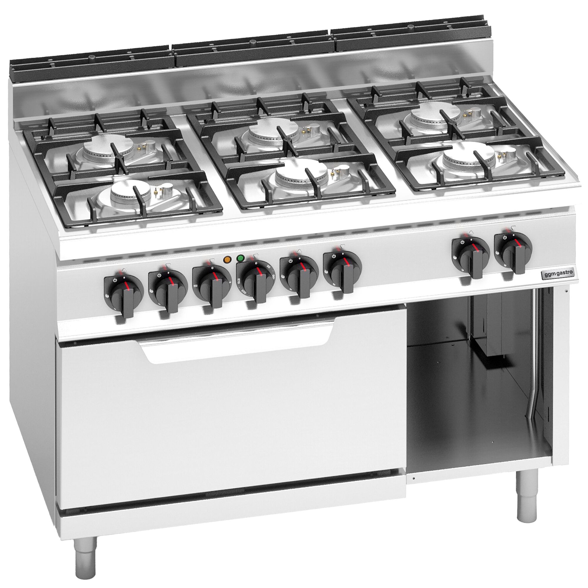 Gaasipliit ahjuga 6-põletiga 41kW