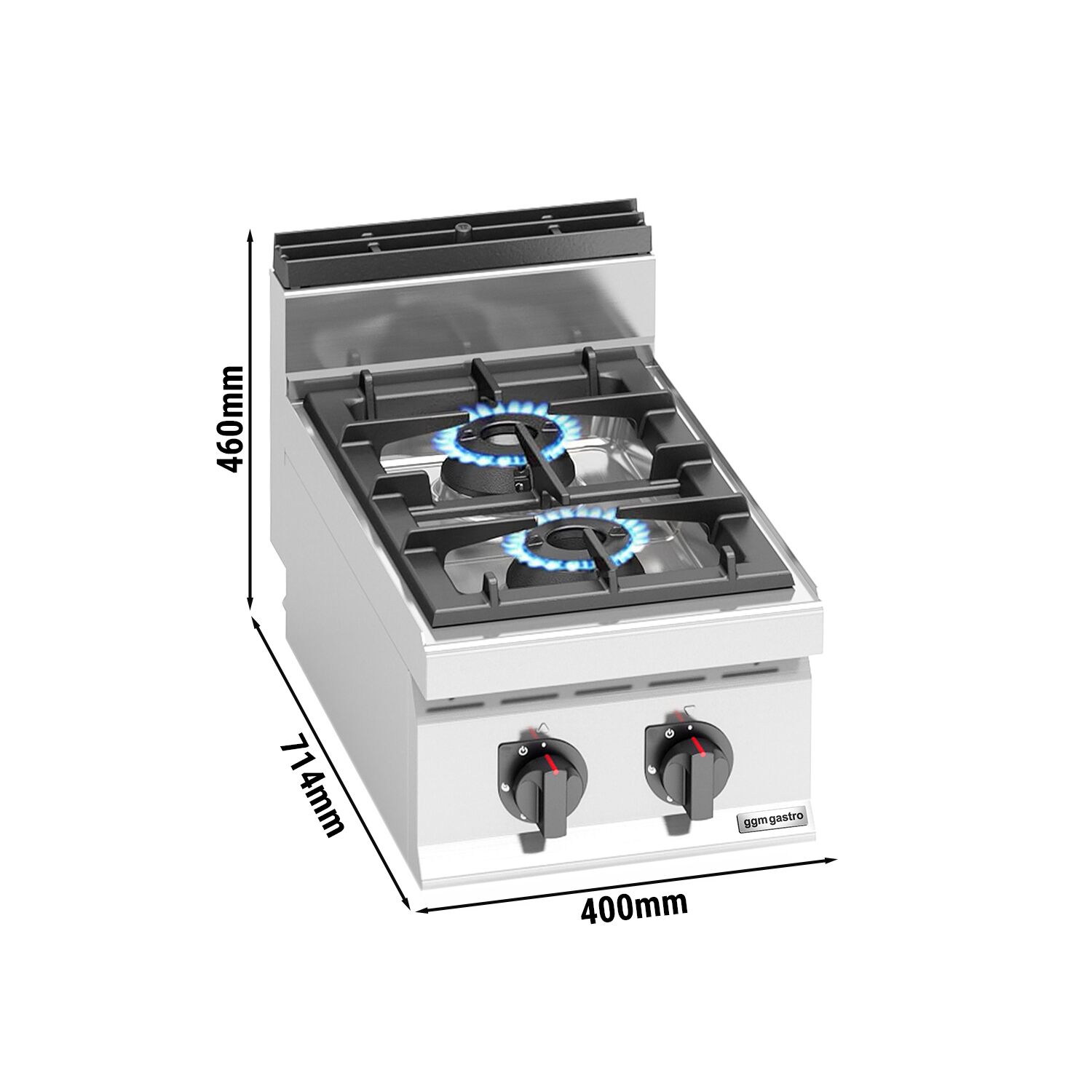 Gaasipliit 2-põletiga 14kW