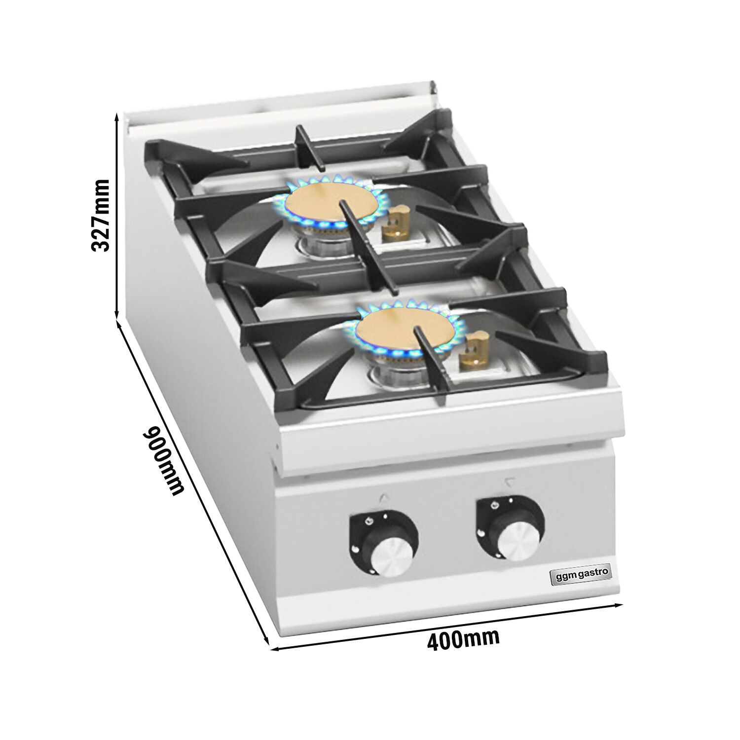 Gaasipliit 2 võimsa põletiga 20kW