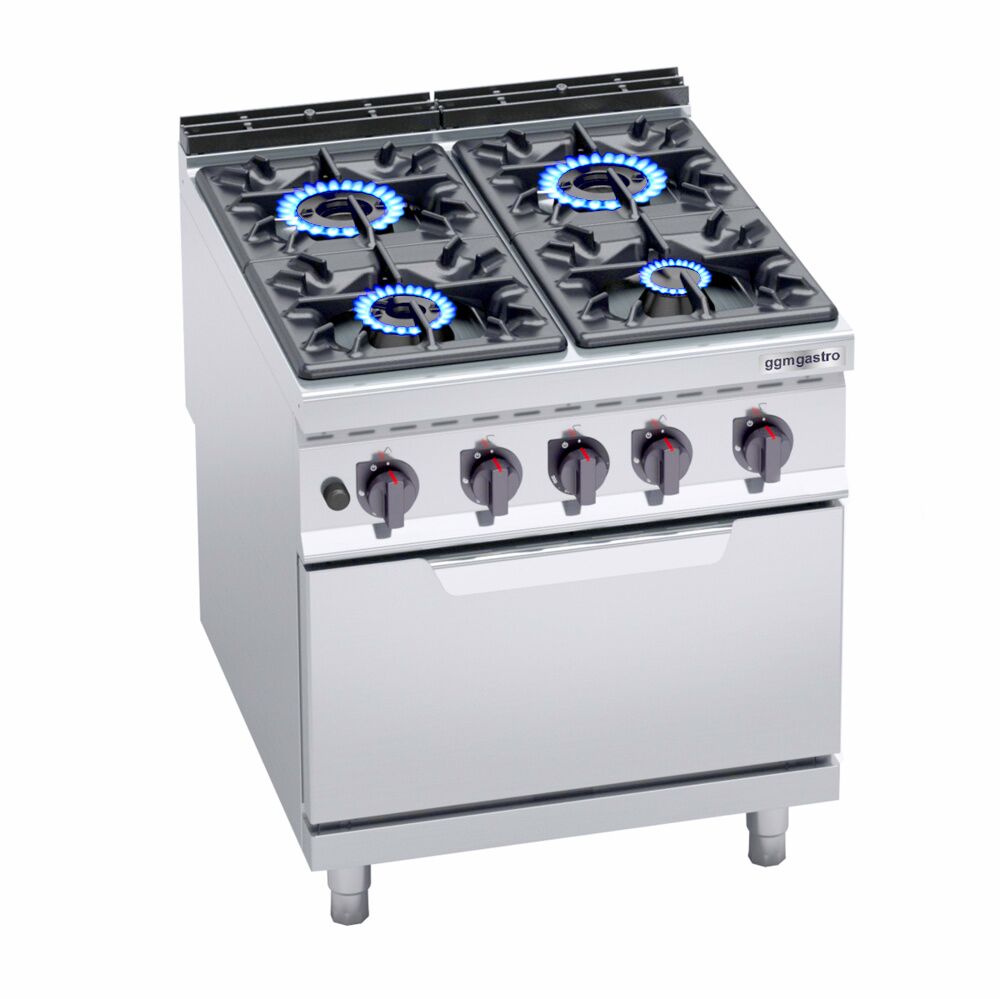 Gaasipliit ahjuga 4-põletiga 34,5kW