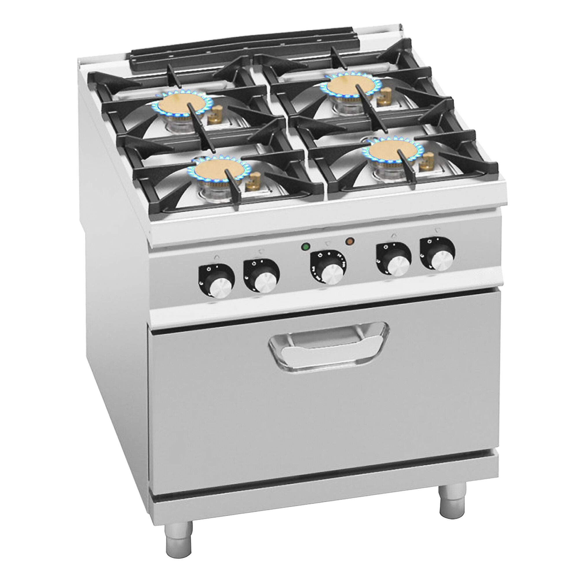 Gaasipliit ahjuga 4-põletiga 44,7kW