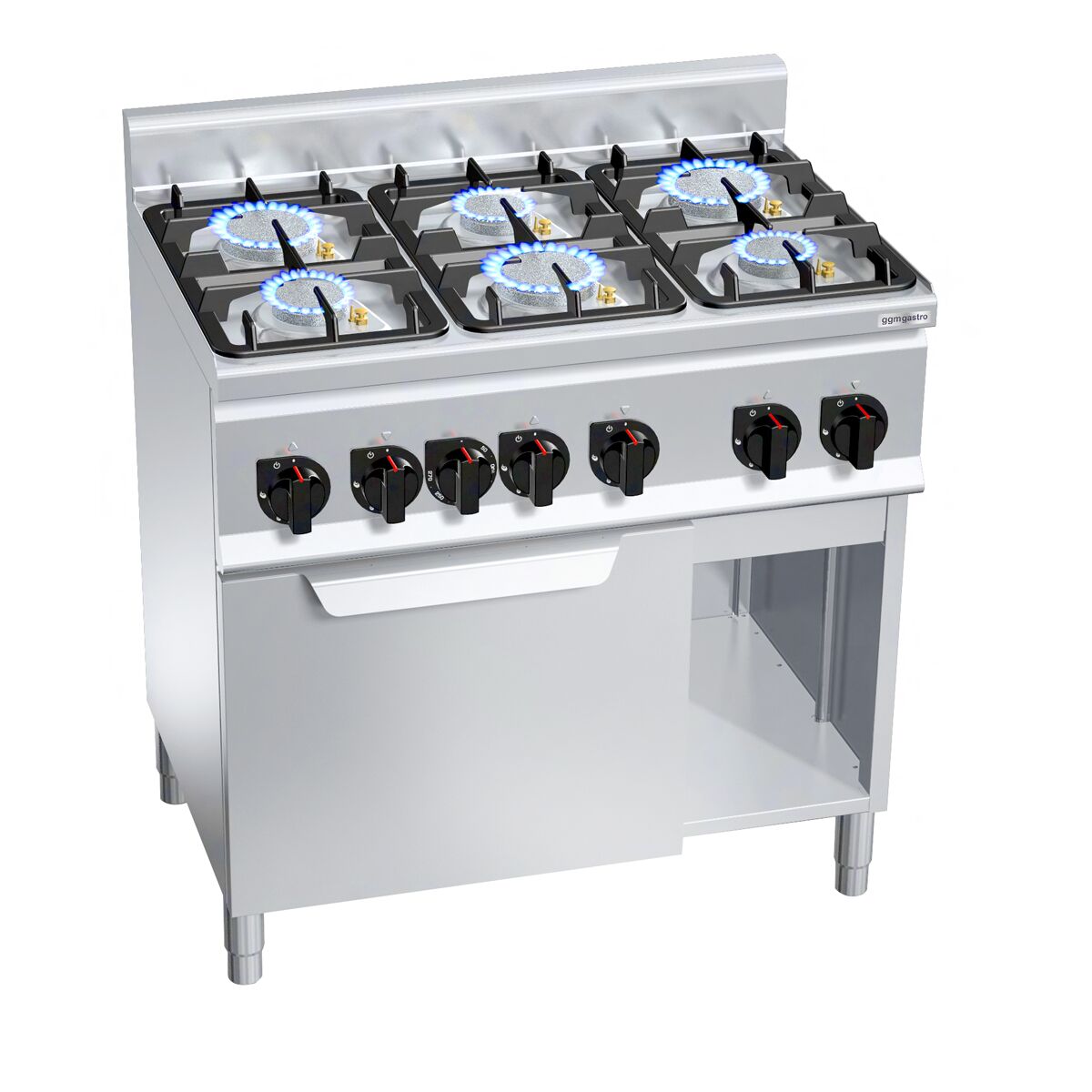 Gaasipliit ahjuga 6 võimsa põletiga 28,5kW