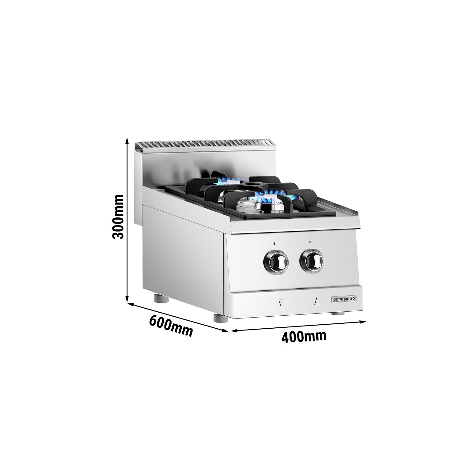 Gaasipliit 2-põletiga 12kW