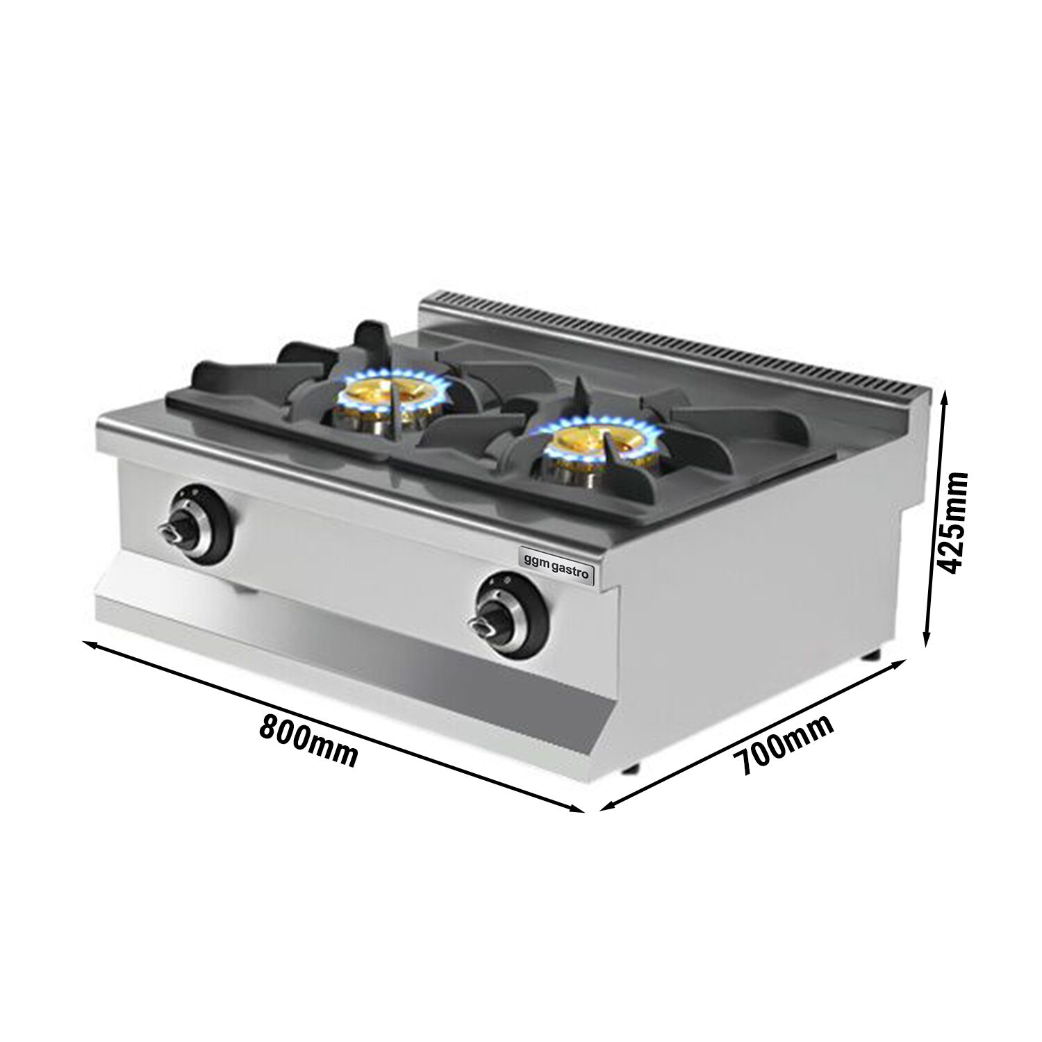 Gaasipliit 2-põletiga 17, 3kW