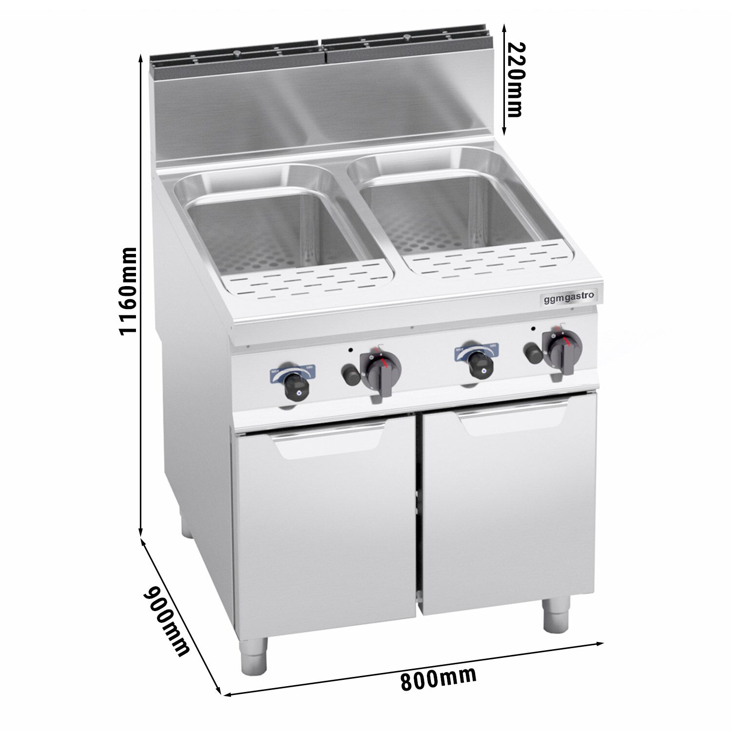 Topelt gaasipastakeetja 40+40L