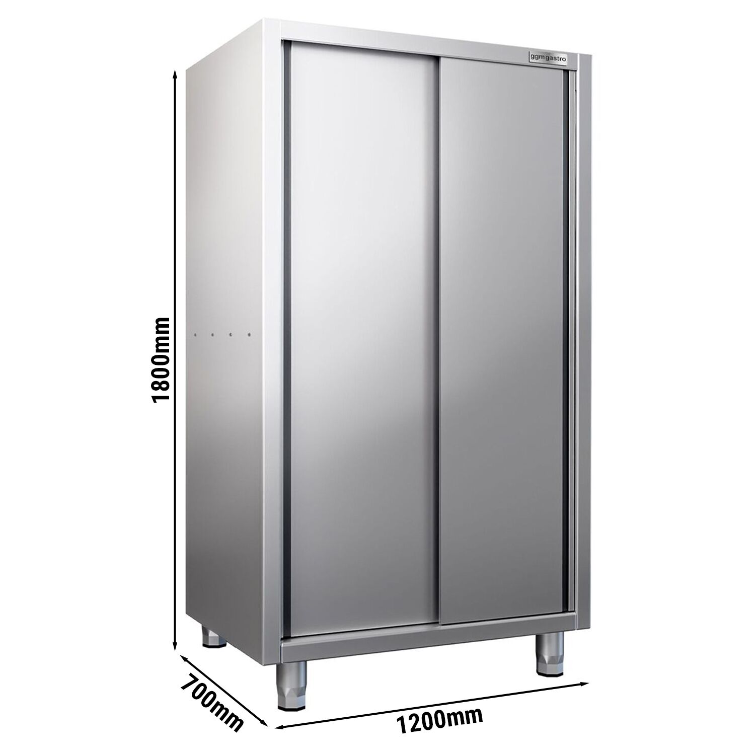 Nõudekapp 1200×700×1800mm, 2 lükandust