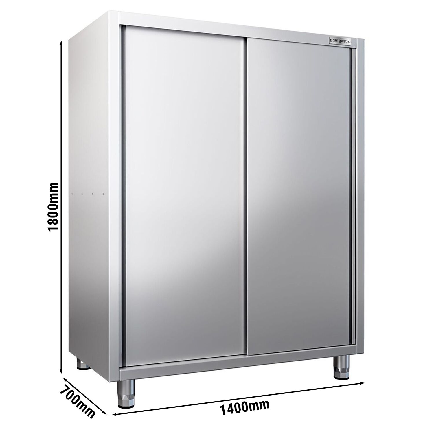 Nõudekapp 1400×700×1800mm, 2 lükandust
