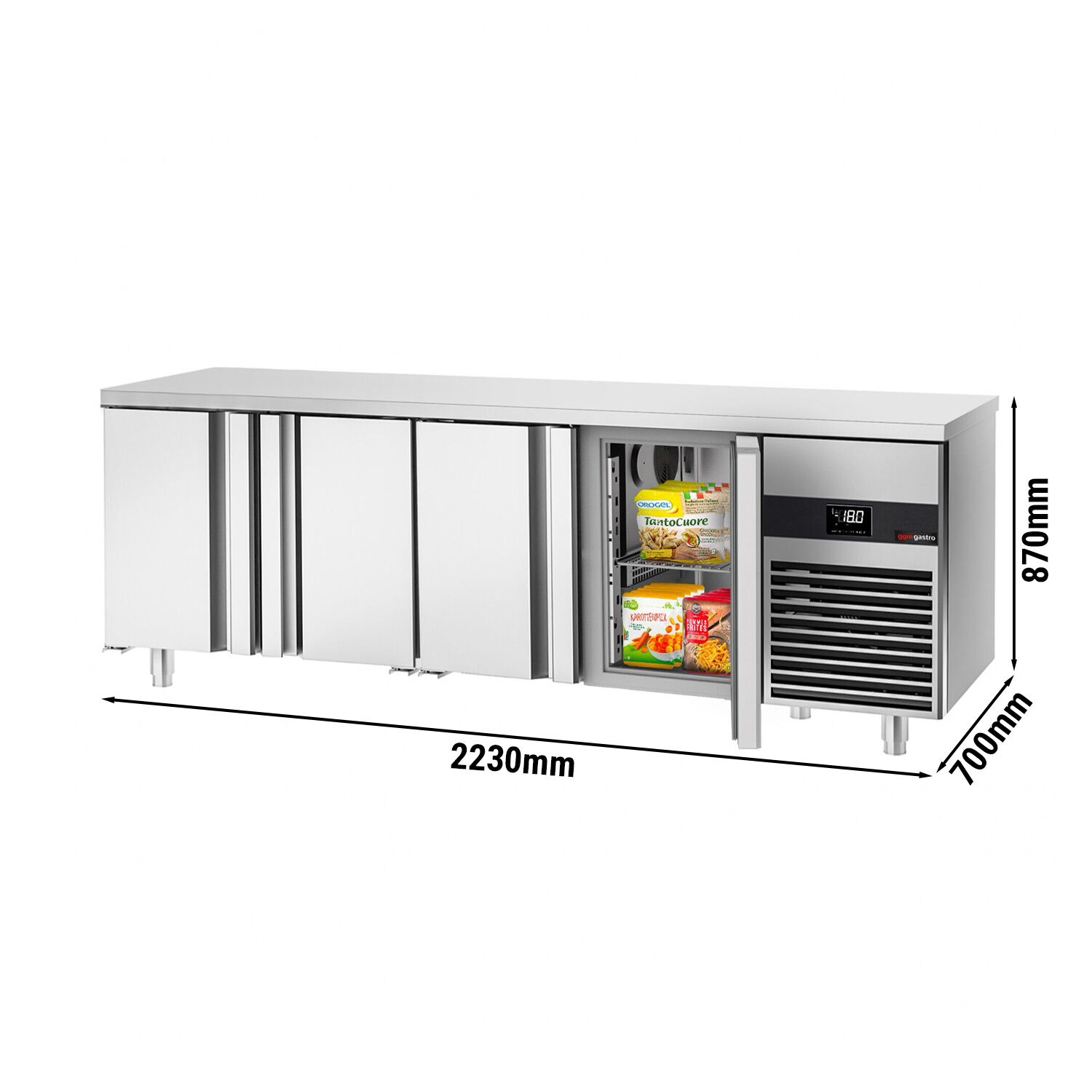 Sügavkülmlaud 4 ust, 632 L