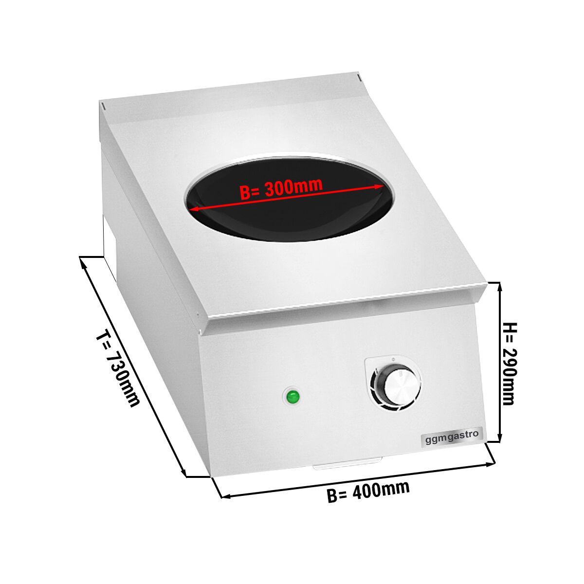 Induktsioon-wokipliit 3,5kW Ø300