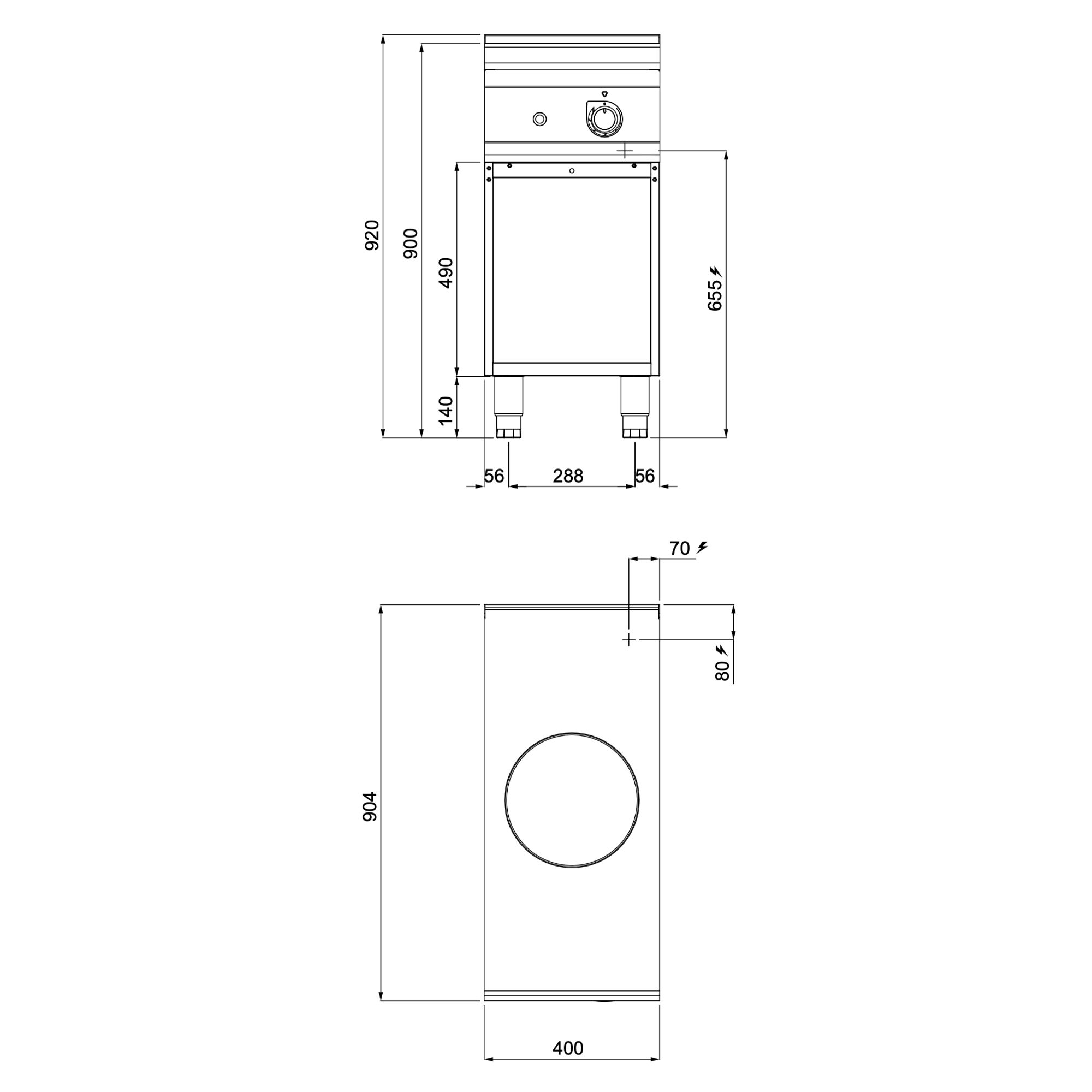 Induktsioon-wokipliit 5kW Ø300
