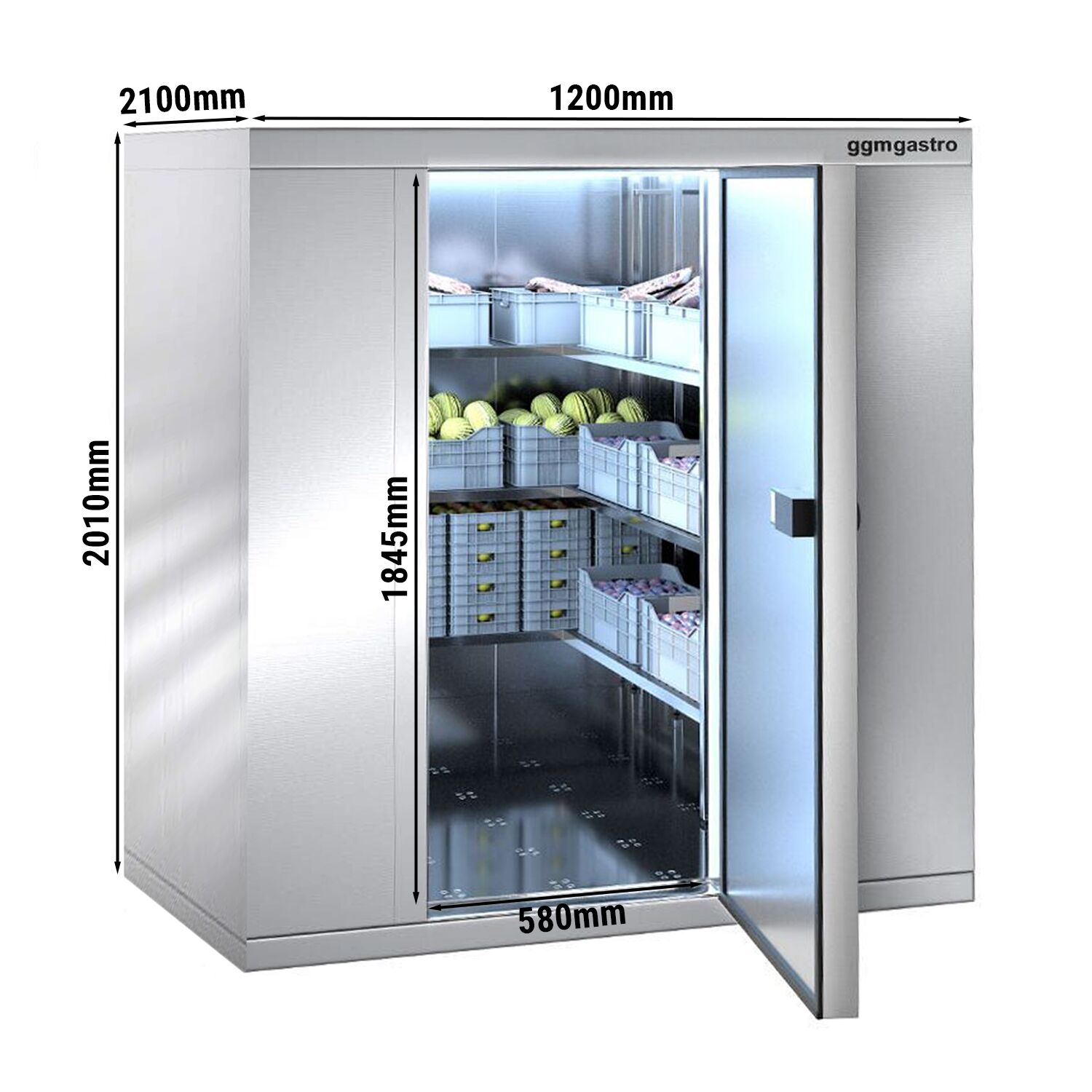 Külmkamber, 1200×2100mm, 3,70m³