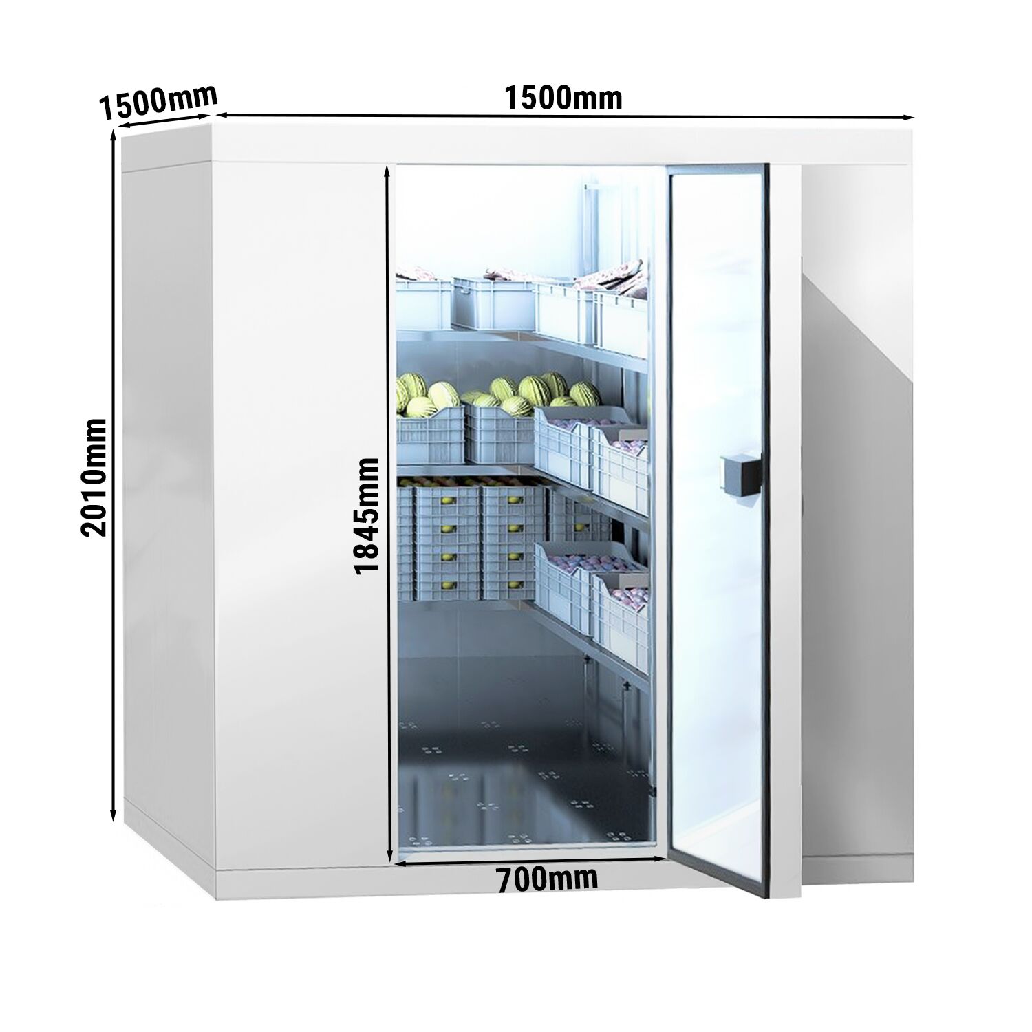 Külmkamber, 1500×1500mm, 3,50m³