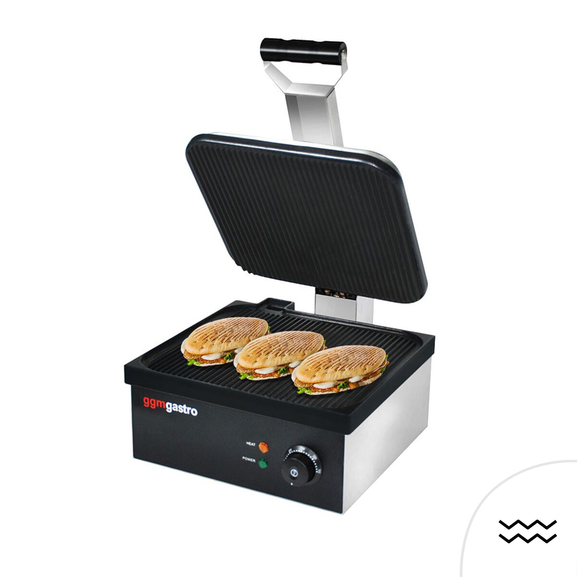 Digitaalne kontaktgrill 2,2kW, ribilised plaadid