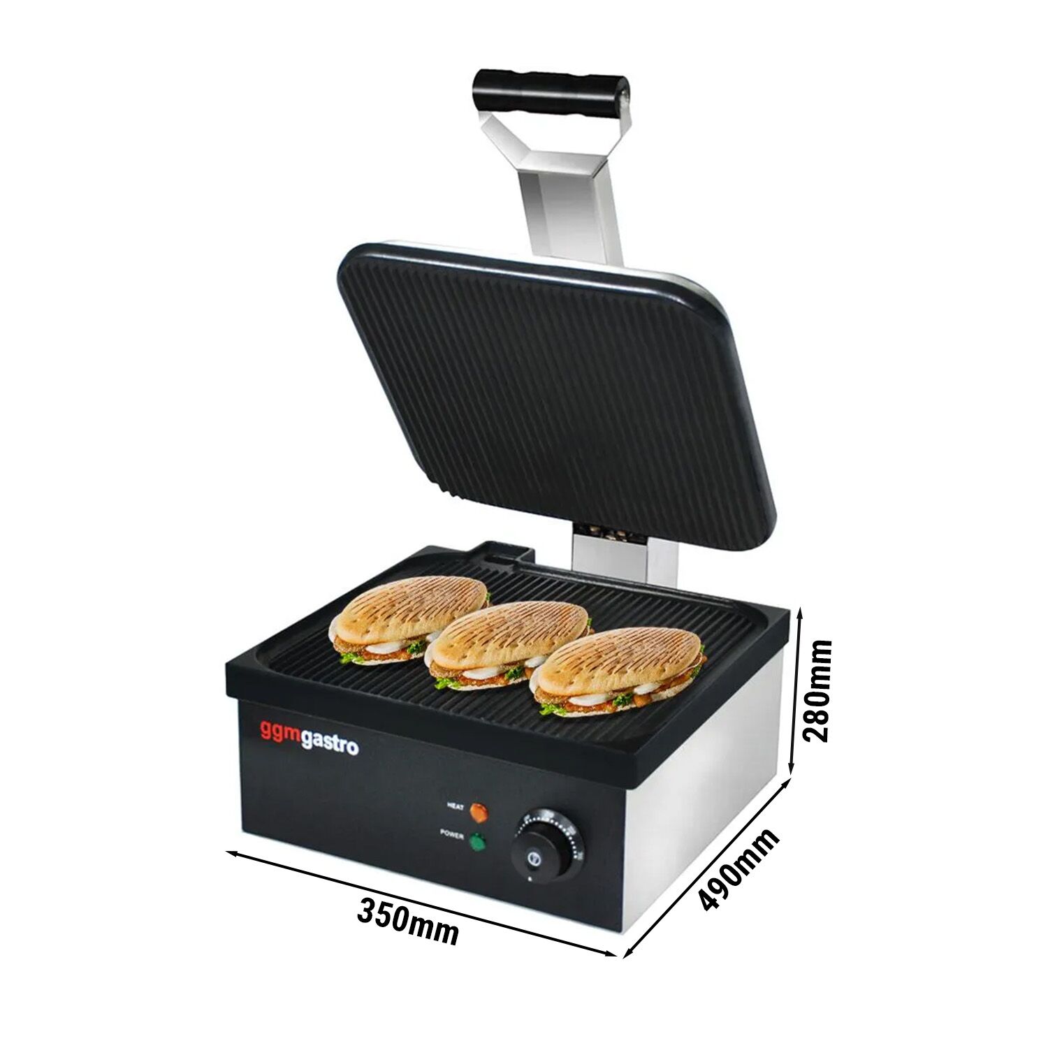 Digitaalne kontaktgrill 2,2kW, ribilised plaadid