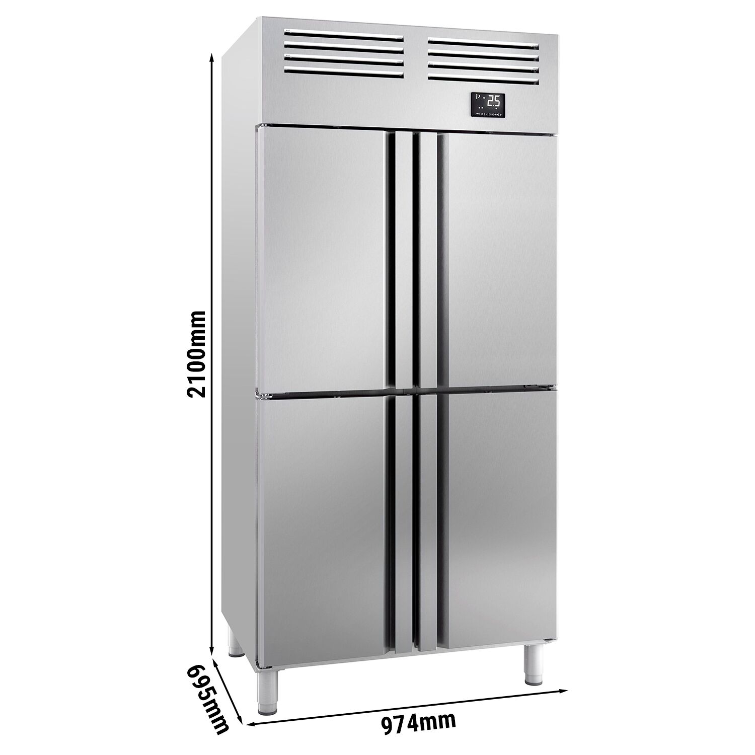 Külmkapp PREMIUM PLUS GN1/1, 745l, 4 poolust