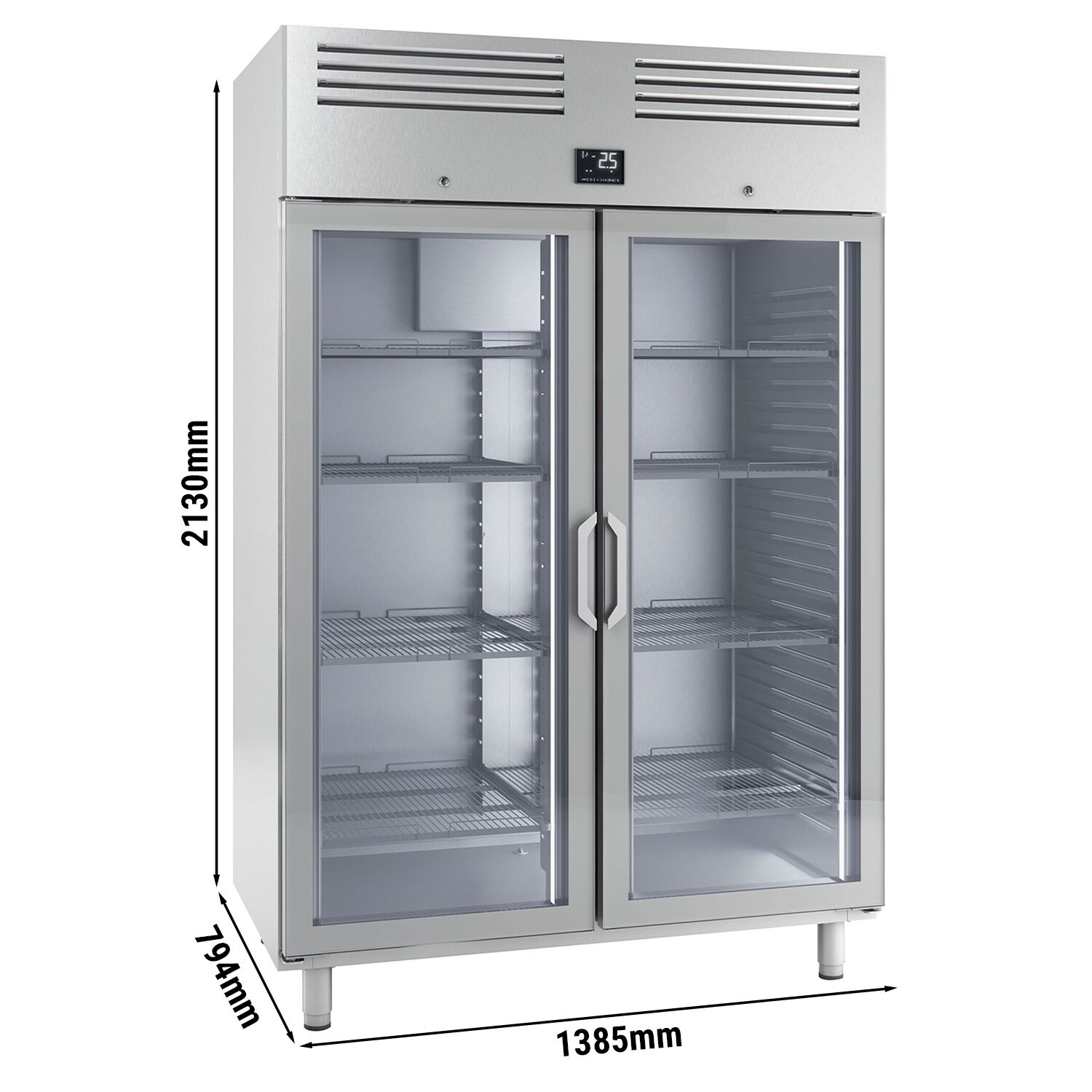 Vitriinkülmik PREMIUM PLUS GN2/1, 1240l