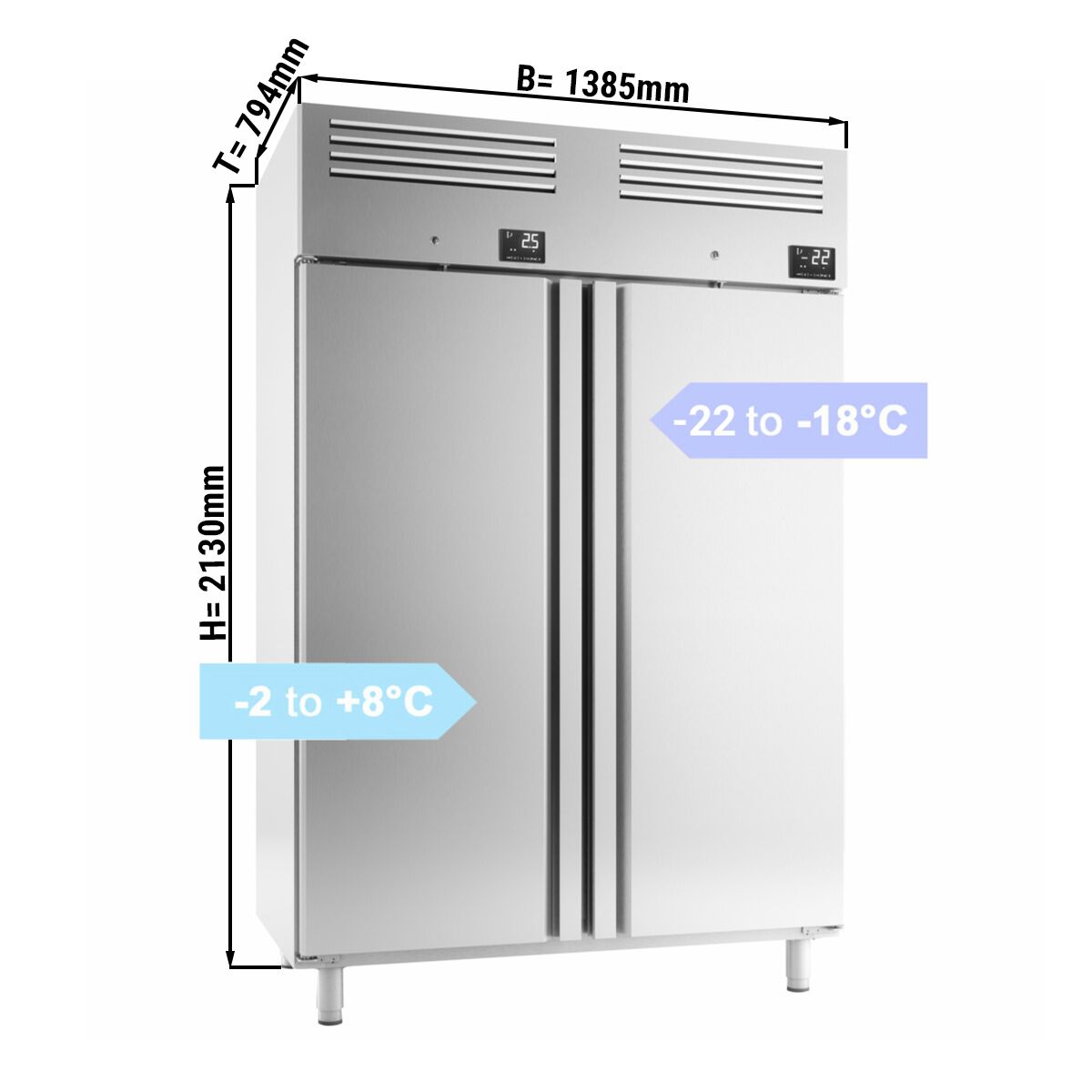 Külmik-sügavkülmik 1220L PREMIUM PLUS