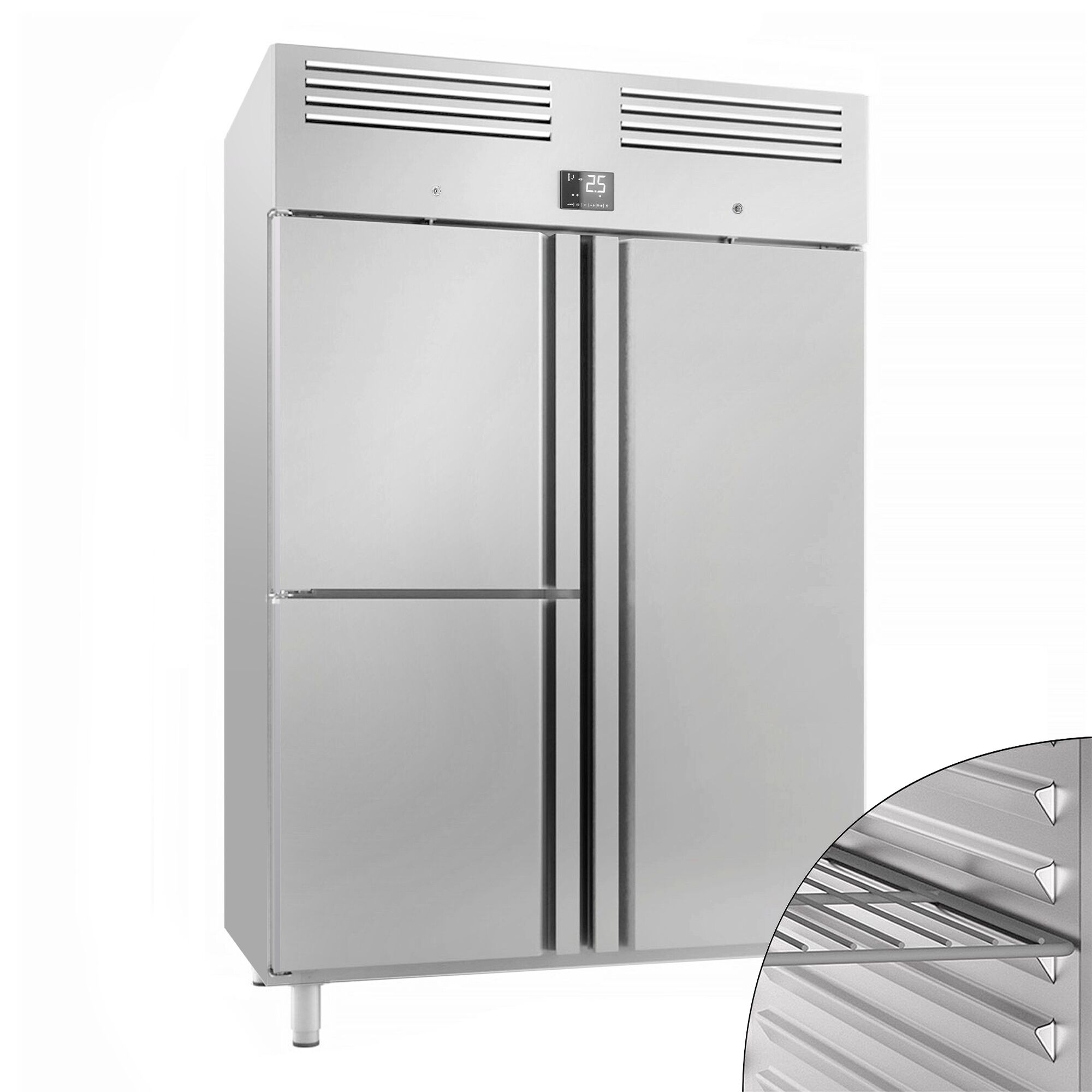 Külmkapp PREMIUM PLUS GN2/1, 1240l, 1 täisuks+2 poolust